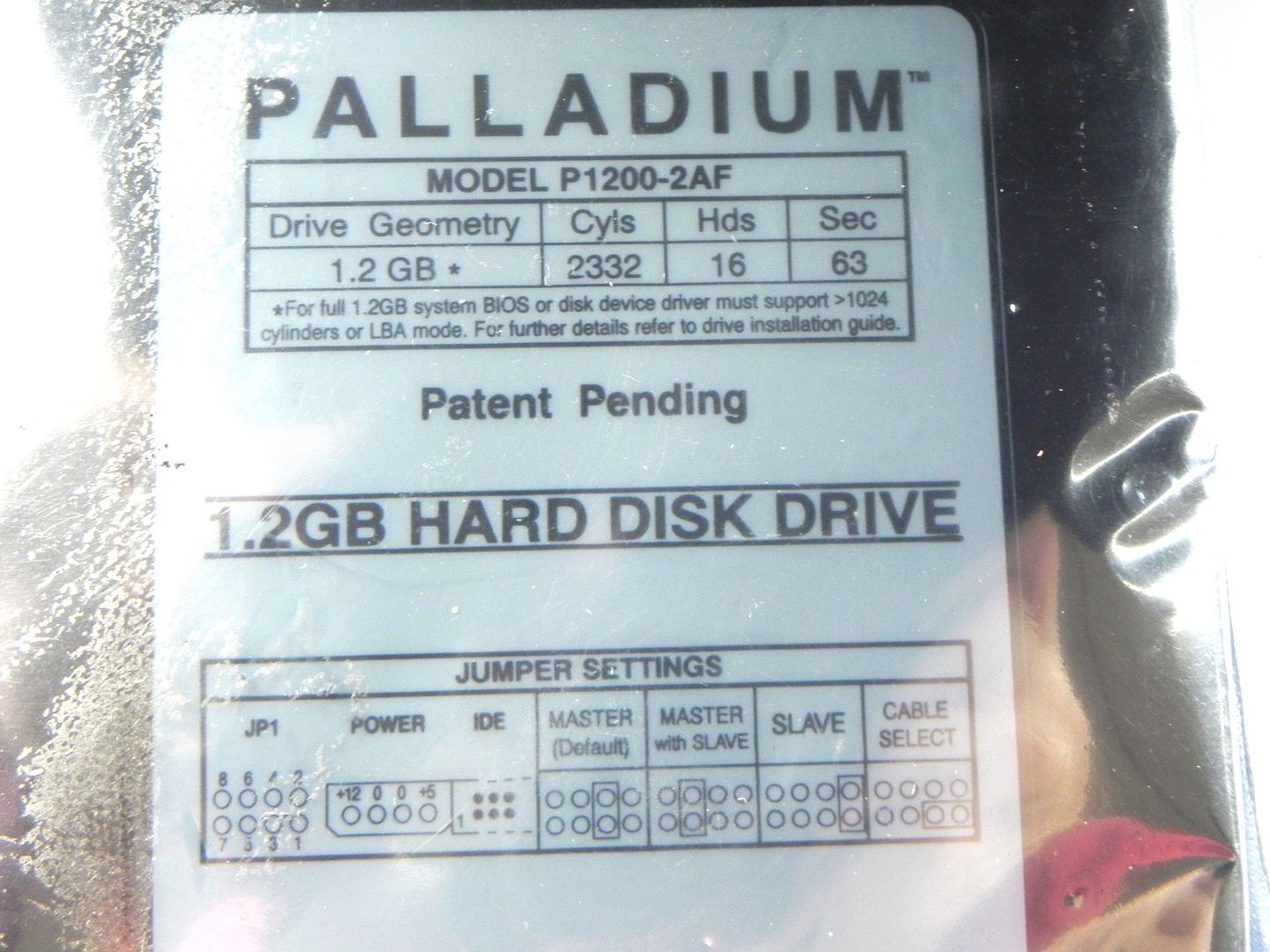 JTS P1200-2A – NEW PALLADIUM P1200-2AF IDE 1.2GB 3.5″ ATA2