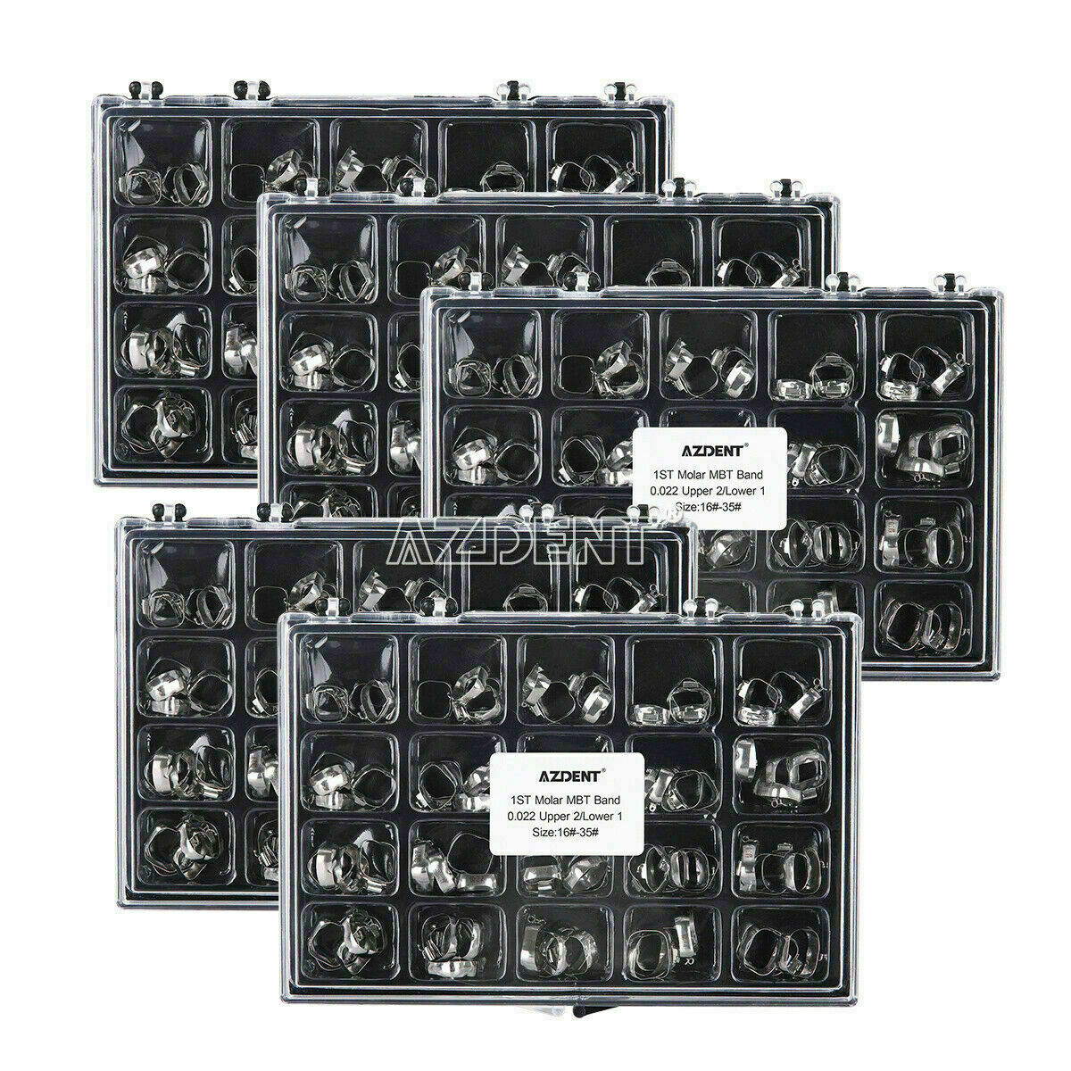 80PCS Bandas dentales ortodoncia para el primer molar con tubos bucales MBT 022