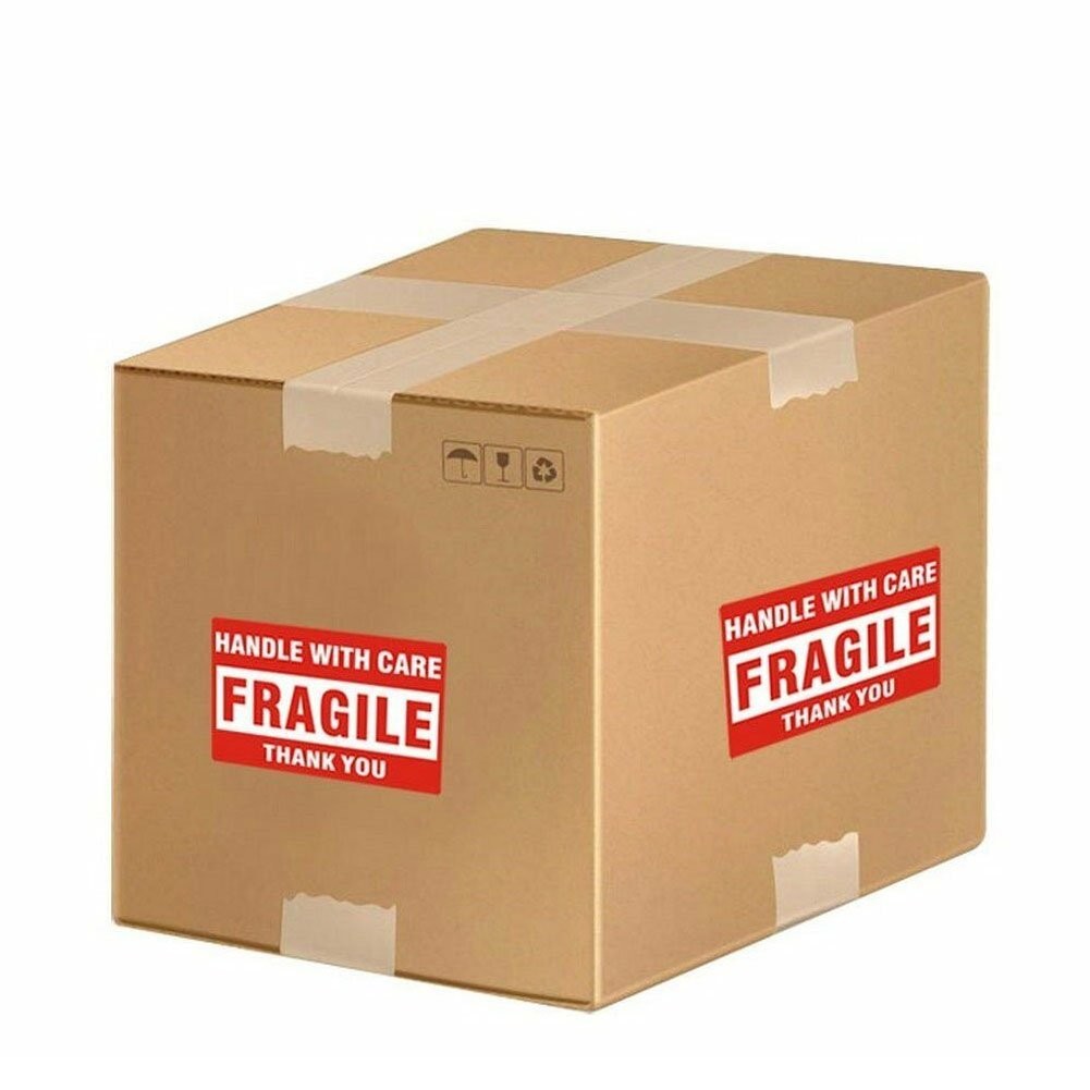 2 Rolls 500/Roll 3×5 Fragile shipping Labels/Stickers Handle With Care Thank You