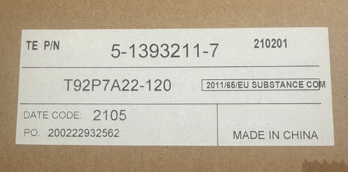TE/Tyco Power Relay T92P7A22-120 30A DPST 120v New 6 pin