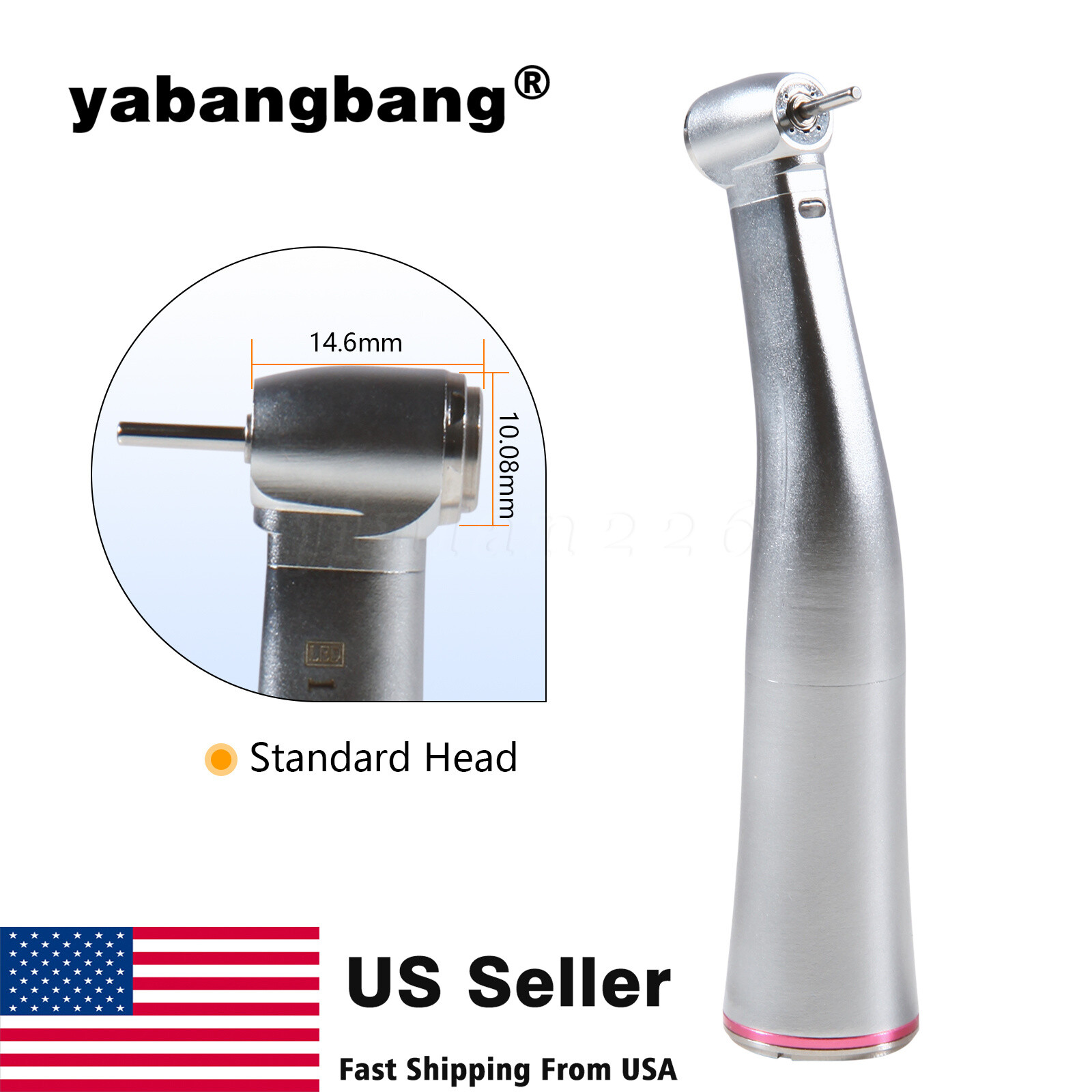 Dental 1:5 LED Fiber Optic Contra Angle Handpiece Standard Fit NSK Ti-MAX X95L 2