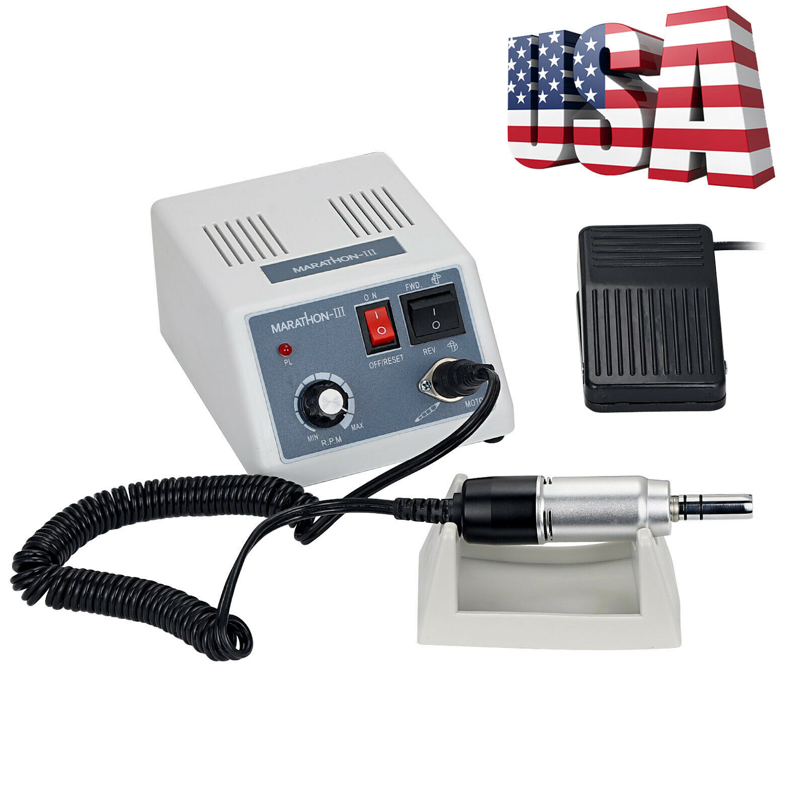 Dental Lab Marathon Electric Micromotor Polishing Unit + 35K rpm Motor Handpiece
