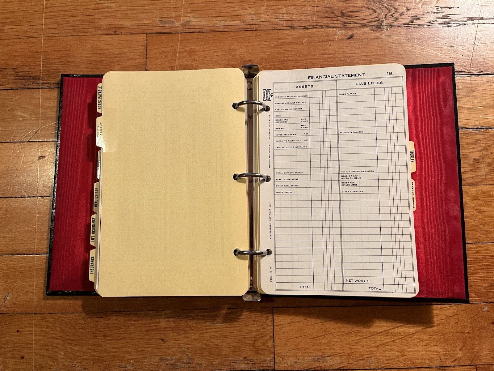 VINTAGE Mi-Reference Investment Portfolio Personal Financial Record Ledger 1967