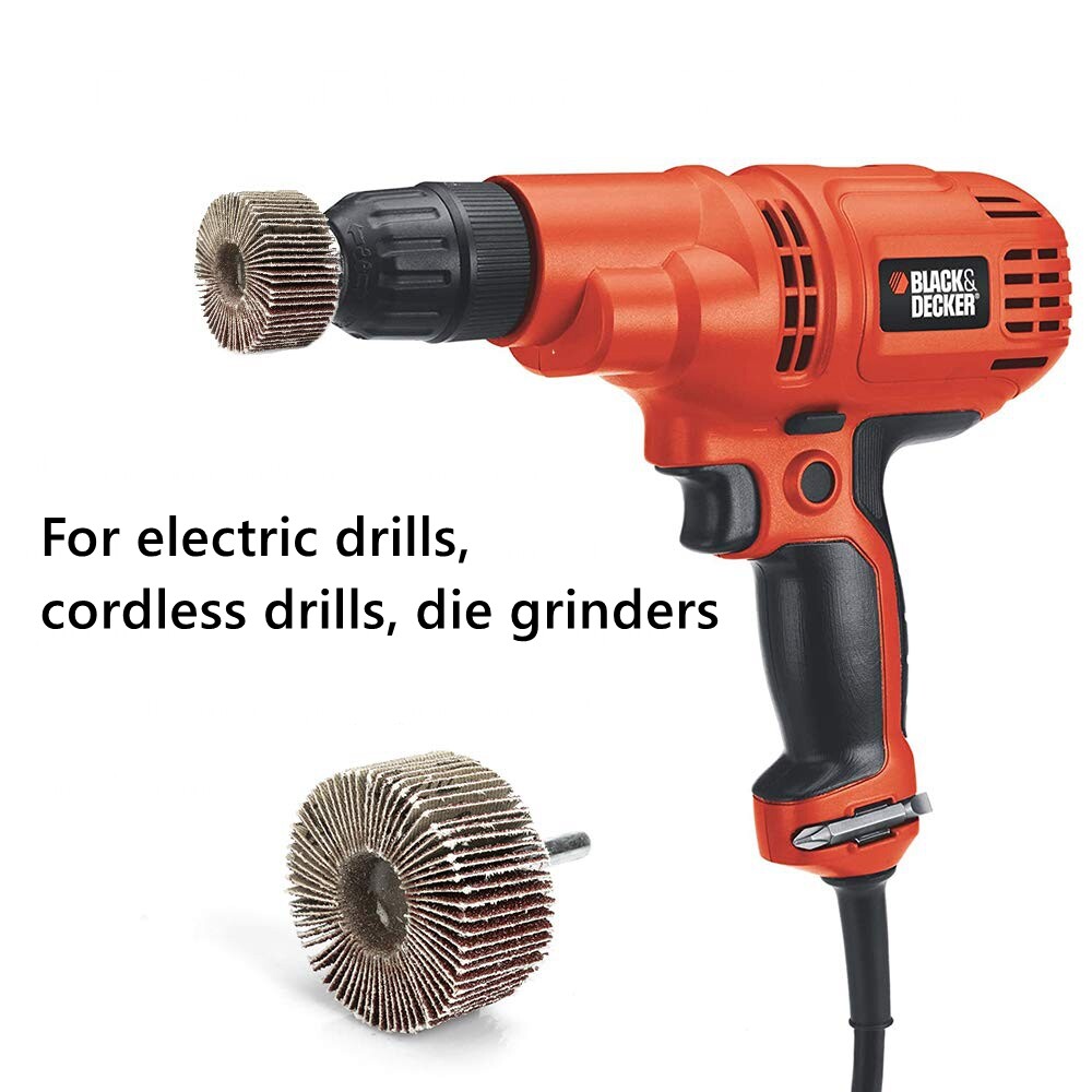 5PCS Drill Flap Wheel Sander 1x1x1/4″ Flapper Sanding Grinding 40 60 80 120 Grit
