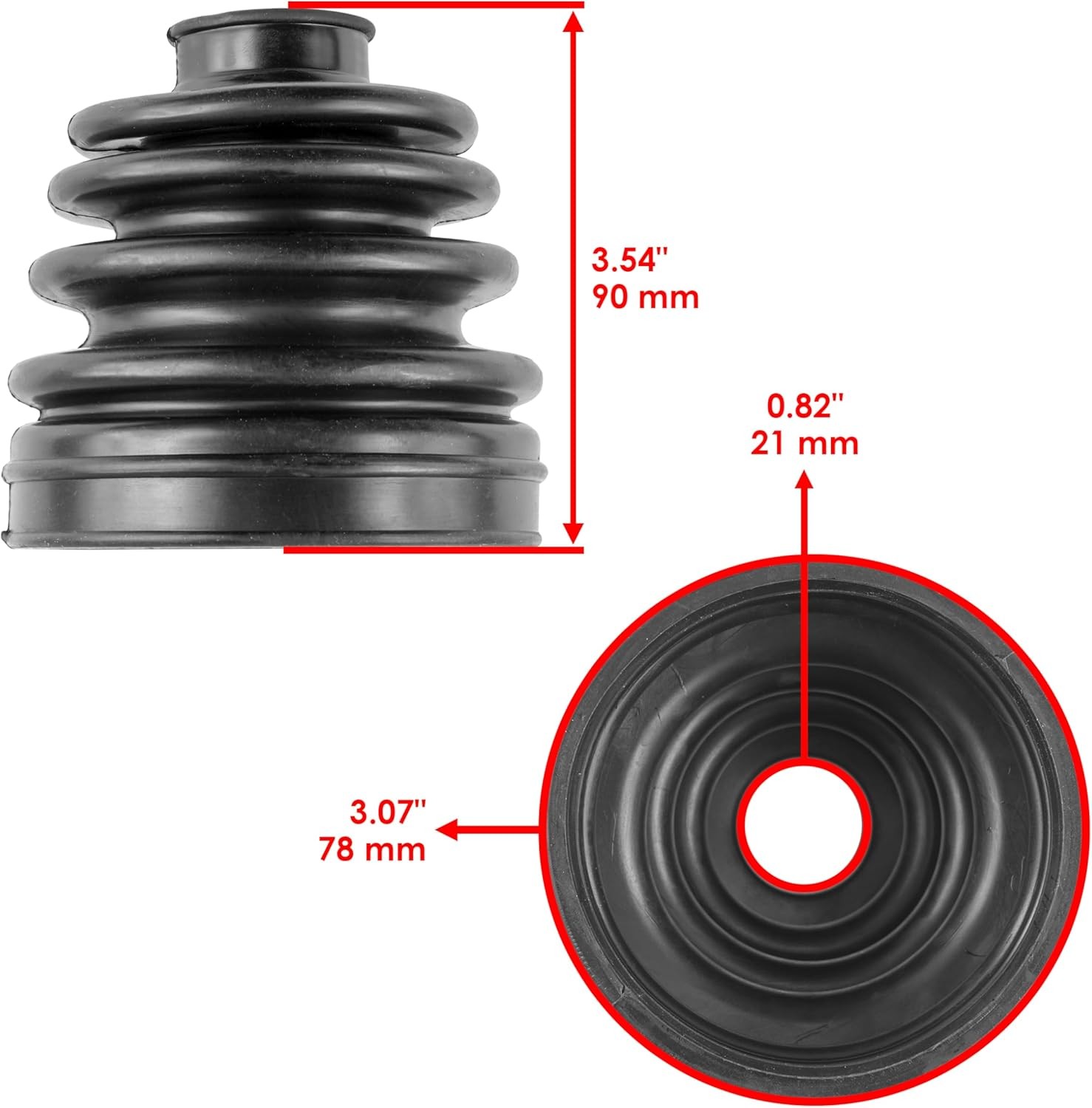 Caltric 2 Rear Axle Inner And Outer CV Boot Kits Compatible with Polaris…