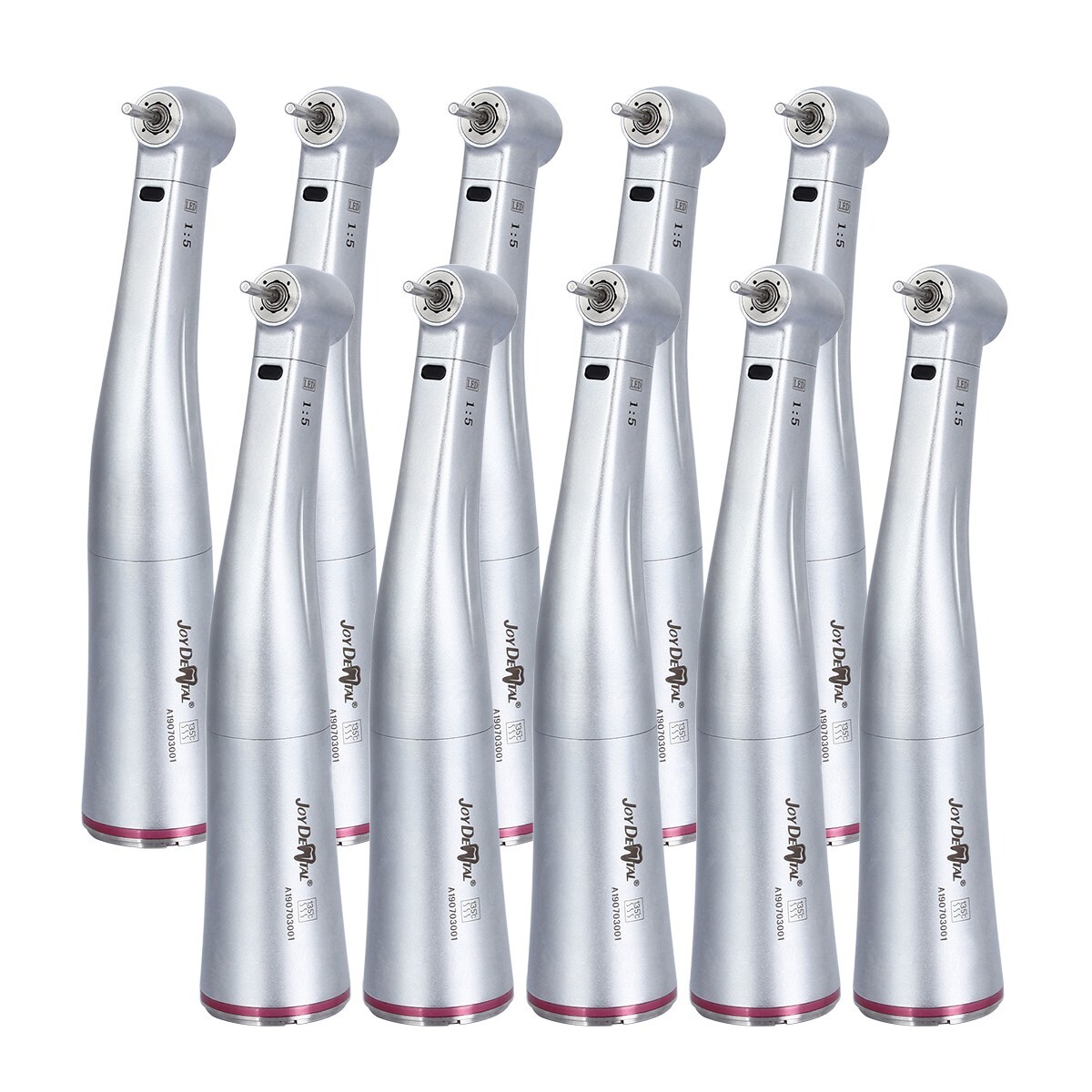 Dental 1:5 Increasing Fiber Optic LED Contra Angle Handpiece Fit Micro Motor