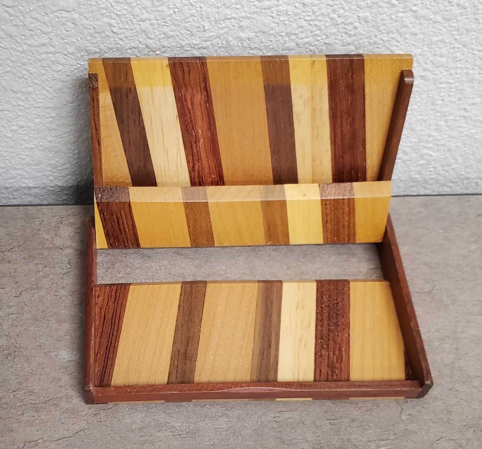 Hawaii Aloha Business Card Holder Wooden Multi-Color Wood 4″ Palm Tree