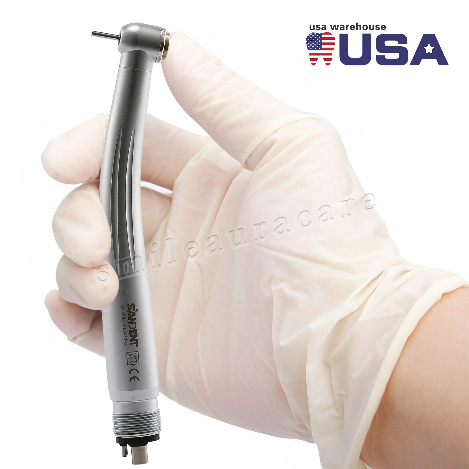 Dental High Speed Handpiece Single Water Spray Push Button 4 Hole Air Turbine