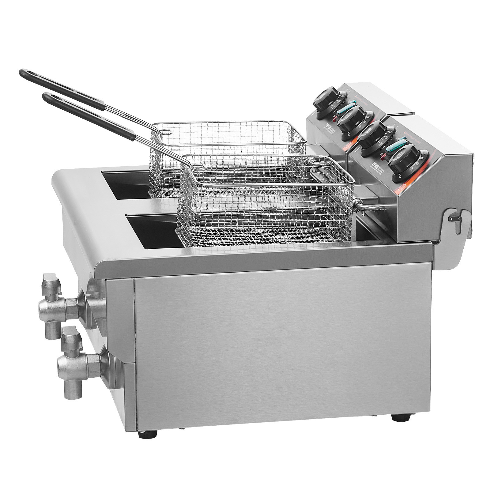 VEVOR Commercial Electric Deep Fryer Countertop Fryer 3000W Dual Tank 2x11Qt/11L