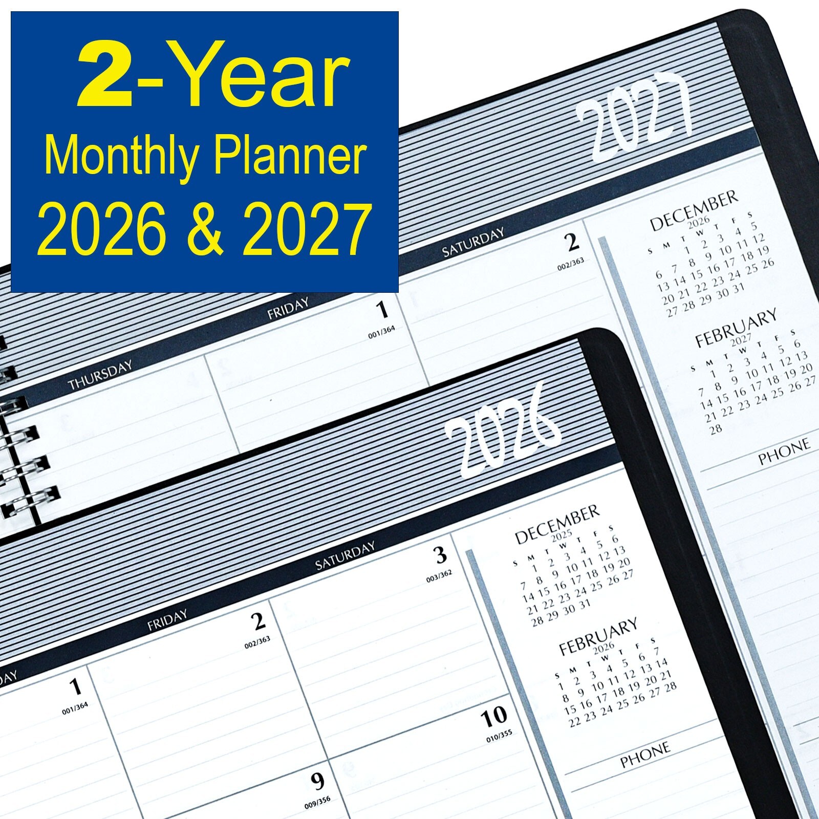 2026 & 2027 House of Doolittle 2620-02 HOD262002 2-Year Monthly Planner, 8.5×11″