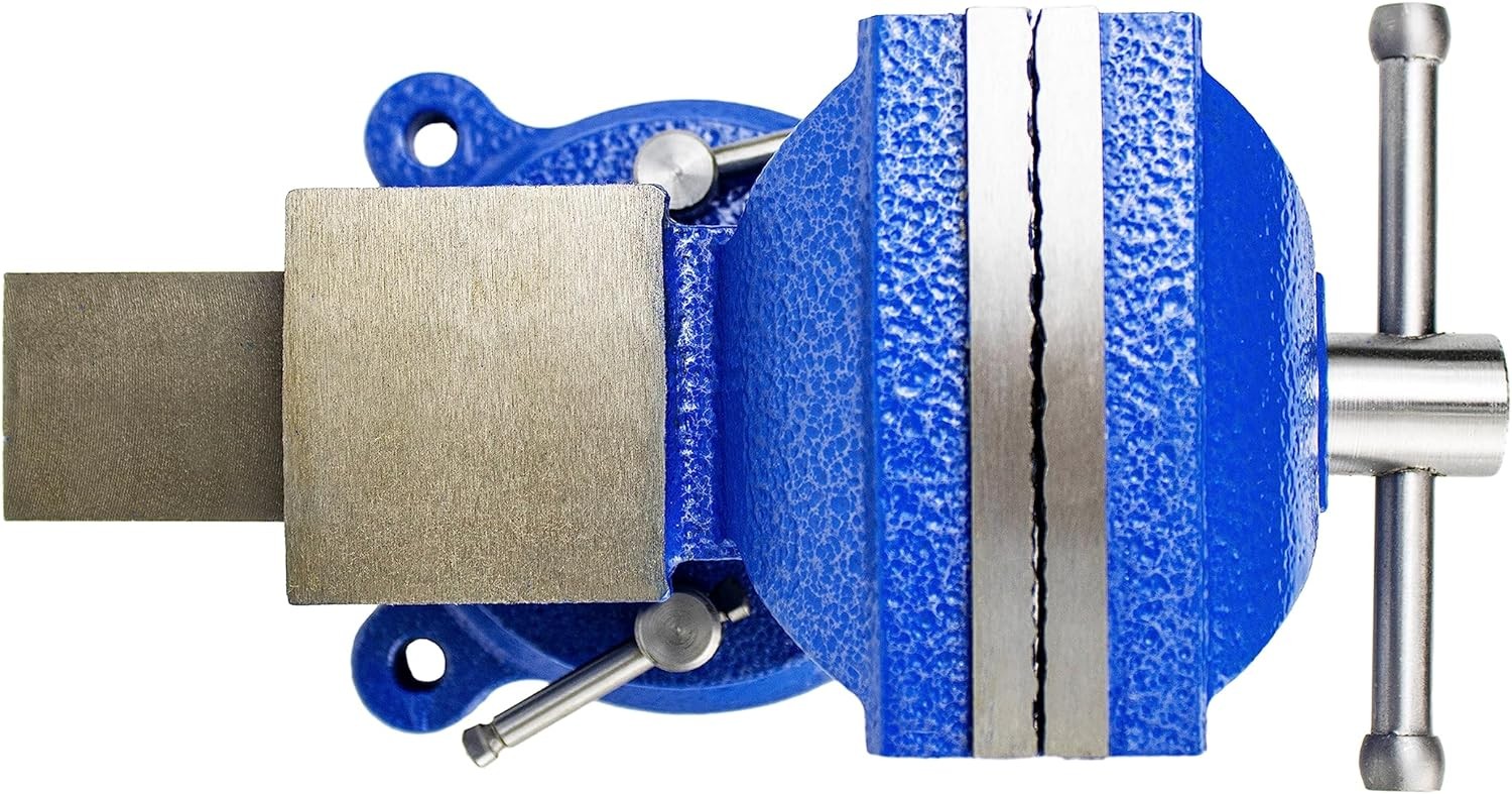 HFS(R) 5″ Heavyduty Bench Vise Anvil Forged 360 Swivel Locking