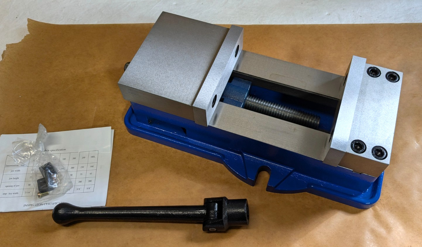 Precision Machine Vise Single-Station 6″ Jaw Width 7-1/2″ Jaw Opening