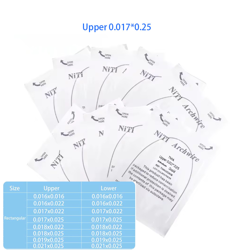 1pc/pack Dental Orthodontic TMA Beta Ti-Mo Arch Wires Rectangular Ovoid Form