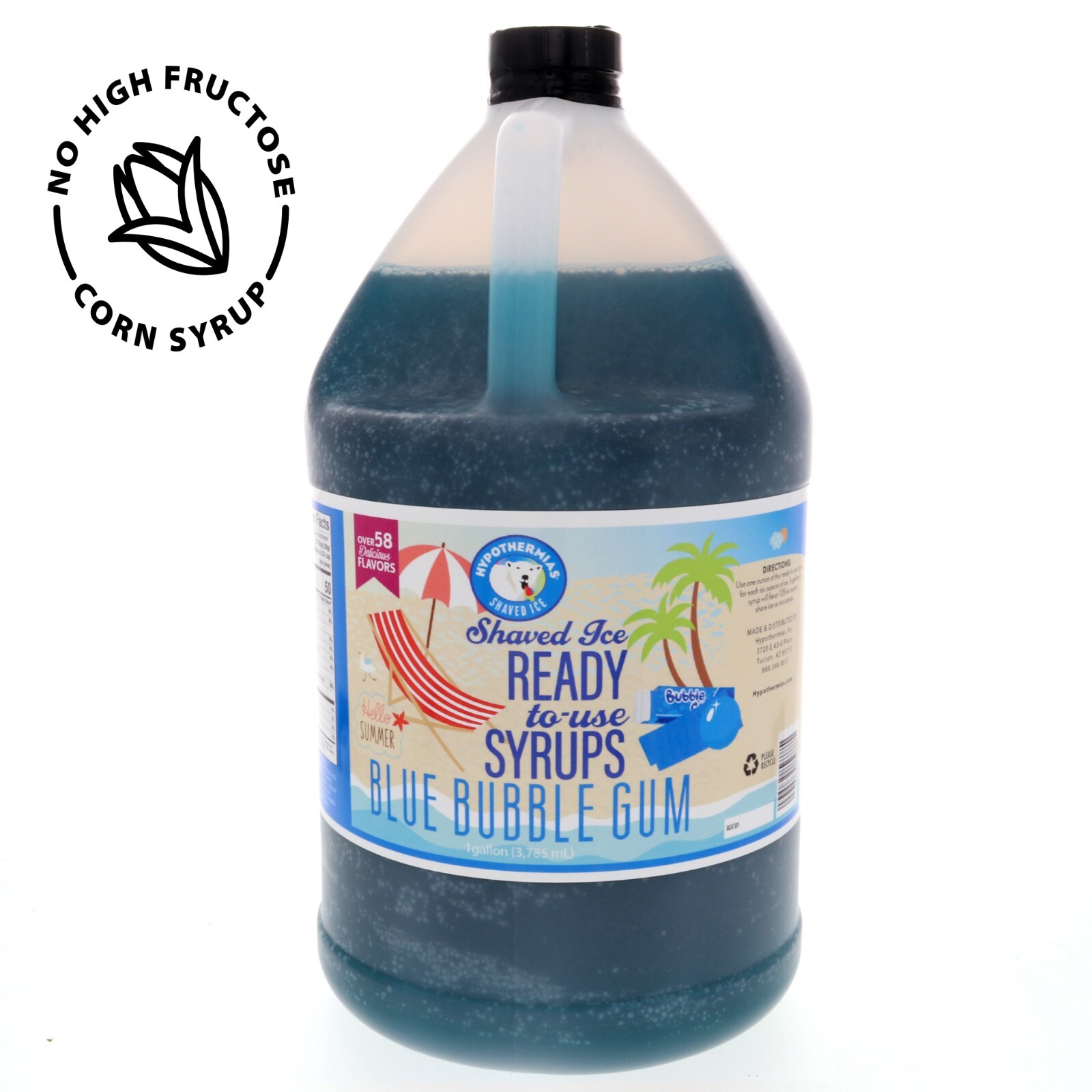 Hypothermias BLUE BUBBLE GUM Flavor Syrup ? Snow Cone machine Shaved Ice Syrup