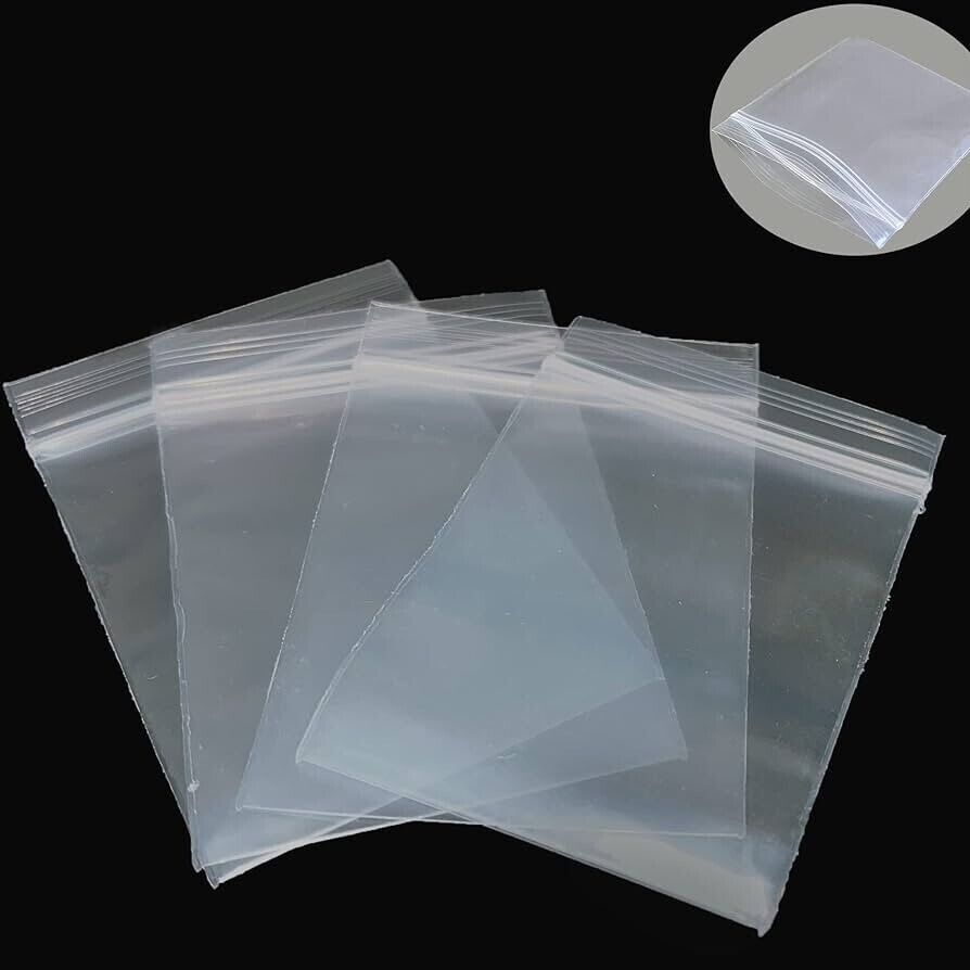 Heavy Duty Clear Zip Seal Plastic Bags Zipper Top Lock Reclosable Baggies 4MIL