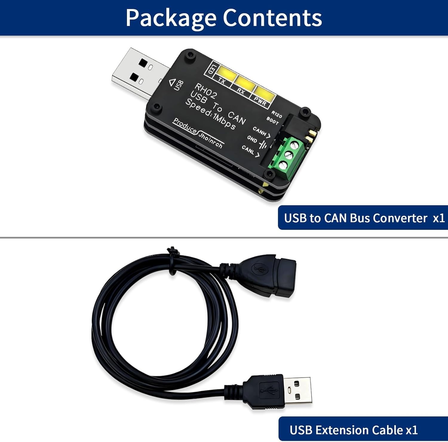 USB CAN Bus Adapter for Automotive Signal Processing