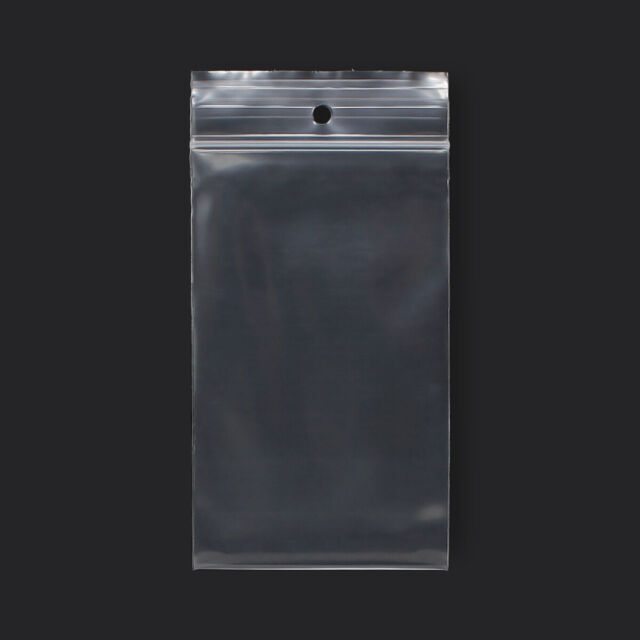 2″ x 3″ Zip Seal Reclosable 2Mil Plastic Top Lock Bags Hang Hole Jewelry 2 Mil