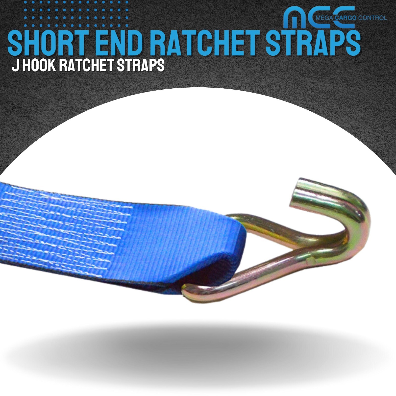 USA 3″ 4″ Ratchet Tie Down Short Fixed End Strap w/ J Hook for Flatbed Truck
