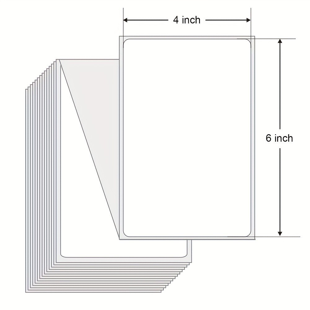 Fanfold 4 x 6 Direct Thermal Labels White Perforated Shipping Labels，Perforated