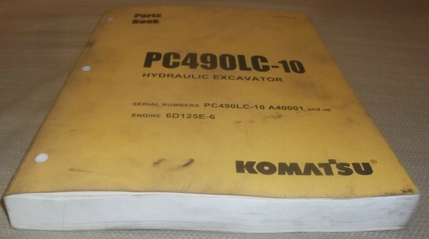 KOMATSU PC490LC-10 HYDRAULIC EXCAVATOR PARTS BOOK MANUAL S/N A40001-UP