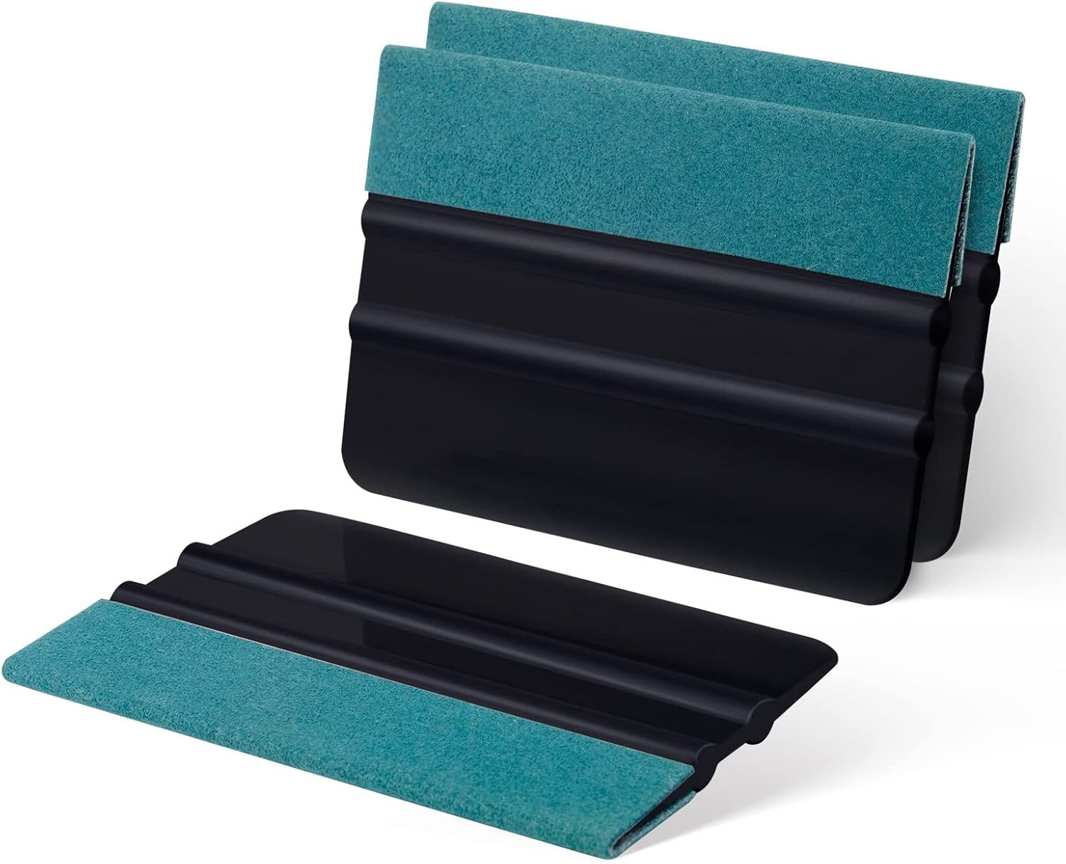 FOSHIO Vinyl Wrap Squeegee 4 Inch with Micro 3PCS Black Felt squeegee,