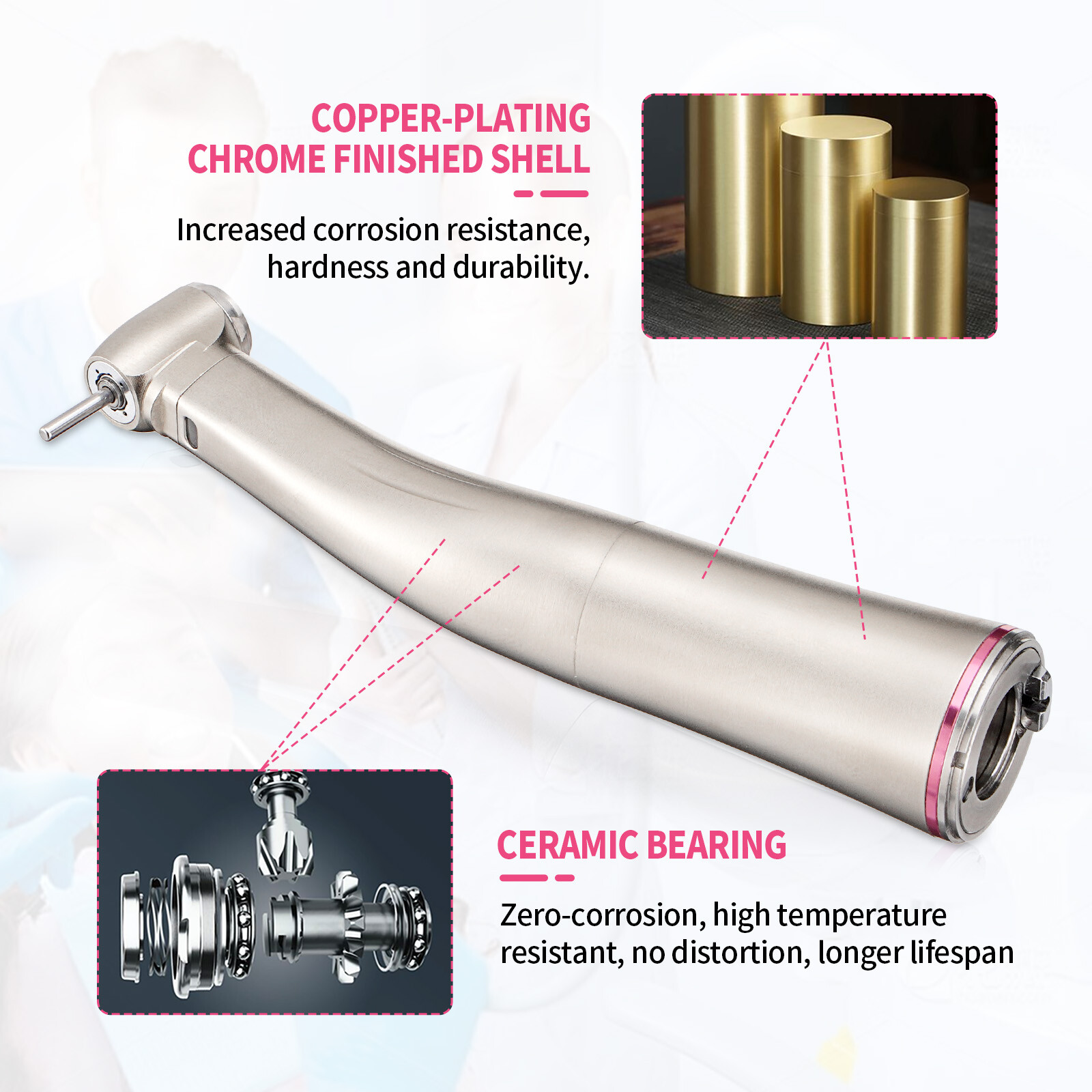 New Dental Brushless Micro Motor 1:1/1:5 Increasing Handpiece Fit KaVo NSK Style