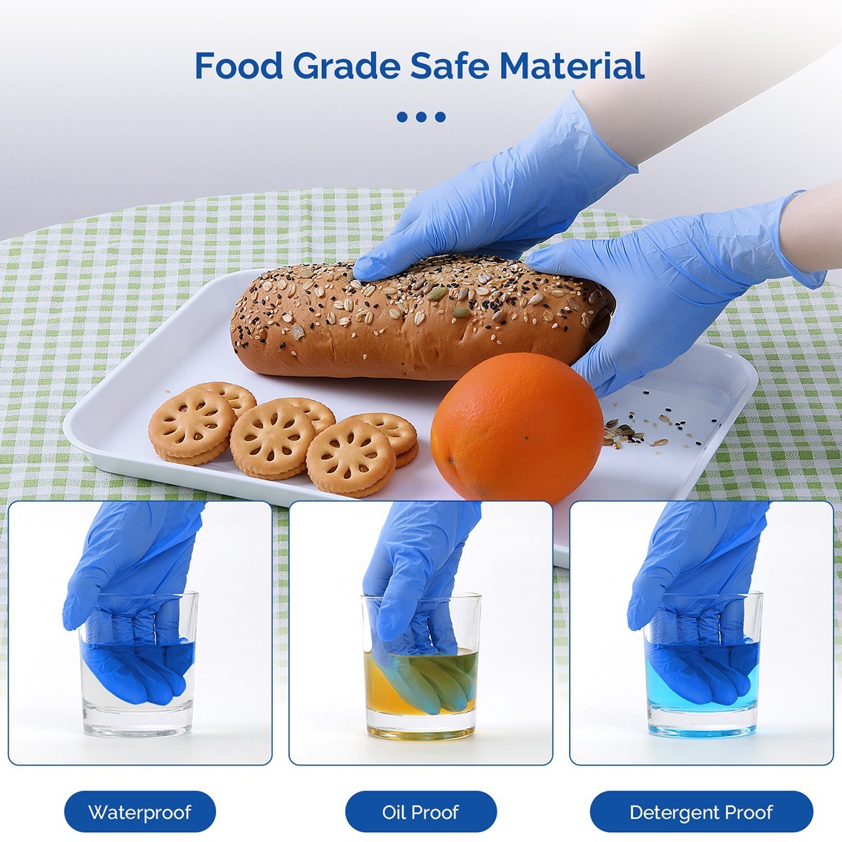 4 Mil BLUE Nitrile Exam Gloves S/M/L/XL Latex-Free Medical Grade EXP-26+