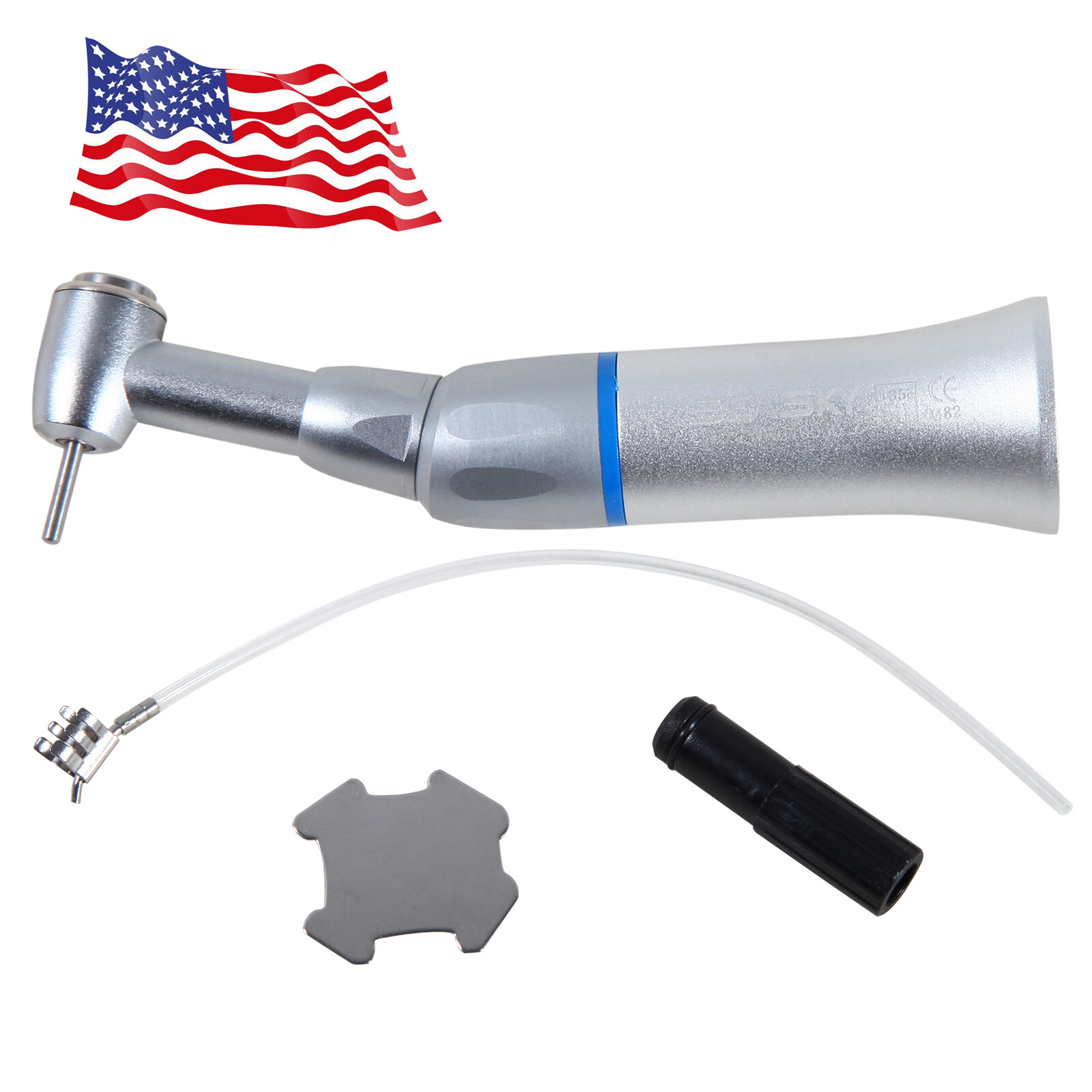 1-5* Dental Low Speed Contra Angle Handpiece Push Button Fit FG 1.6mm Burs YAG