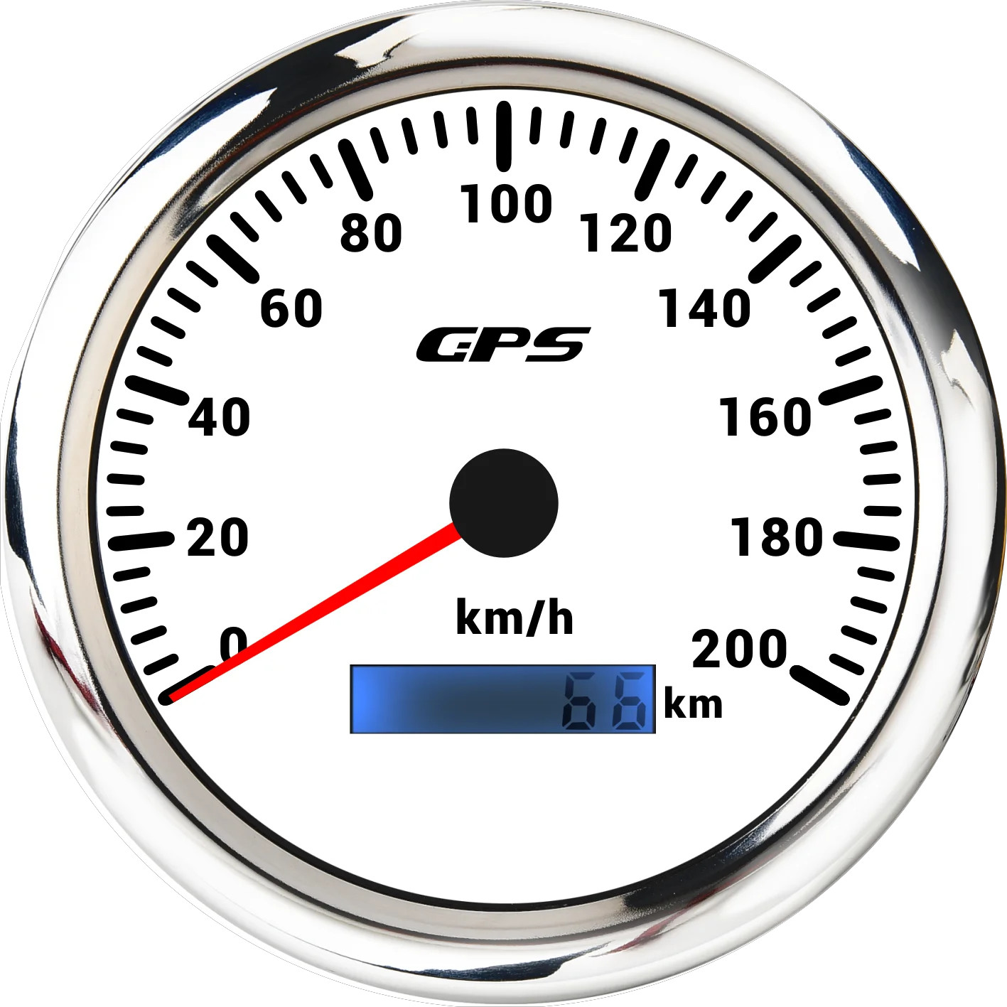 LED Universal 110MM GPS Speedometer 60/80/120/200KMH 80MPH Speed Gauge Meter
