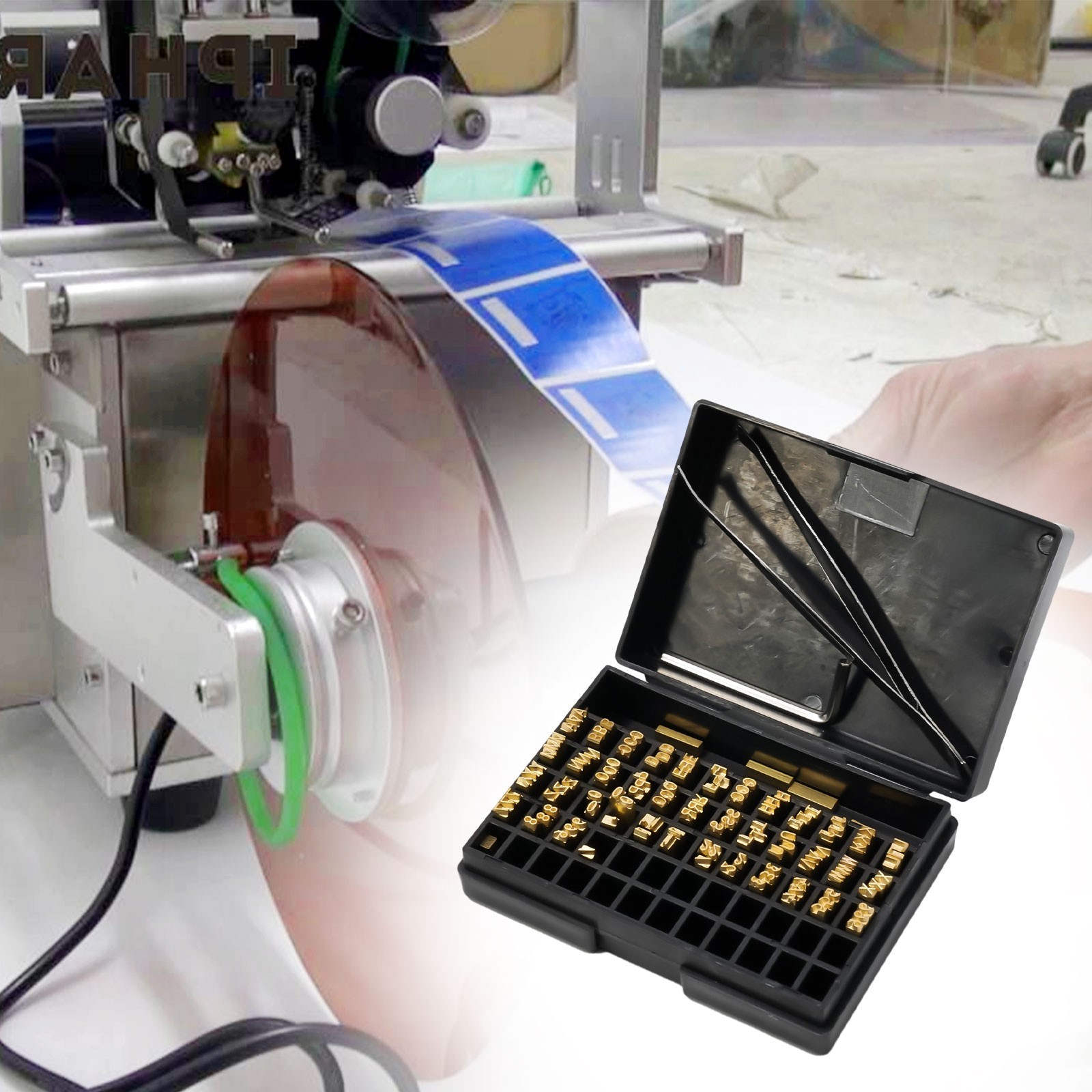 Coding Machine Word Grain Copper Letters Thermal Ribbon Printing Font 120pcs