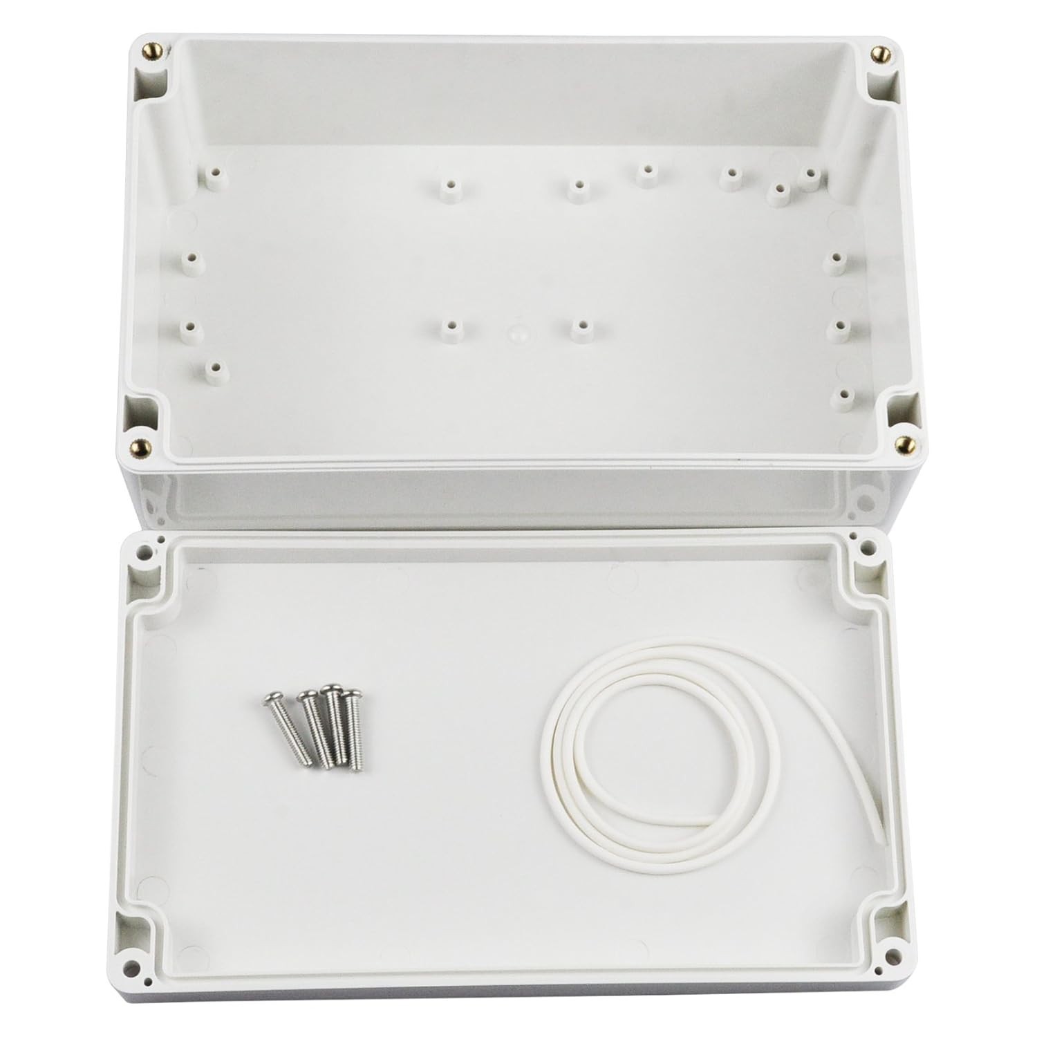 Sleek White Waterproof Junction Project Box – 7.87″x4.72″x2.95″ for Electronics