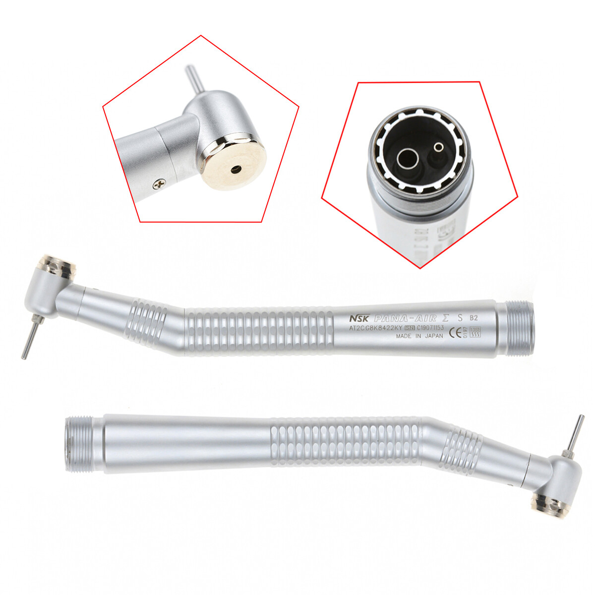 Dental Push Button High Speed & Low Speed Handpiece Nsk Type 2H Aluminum Case