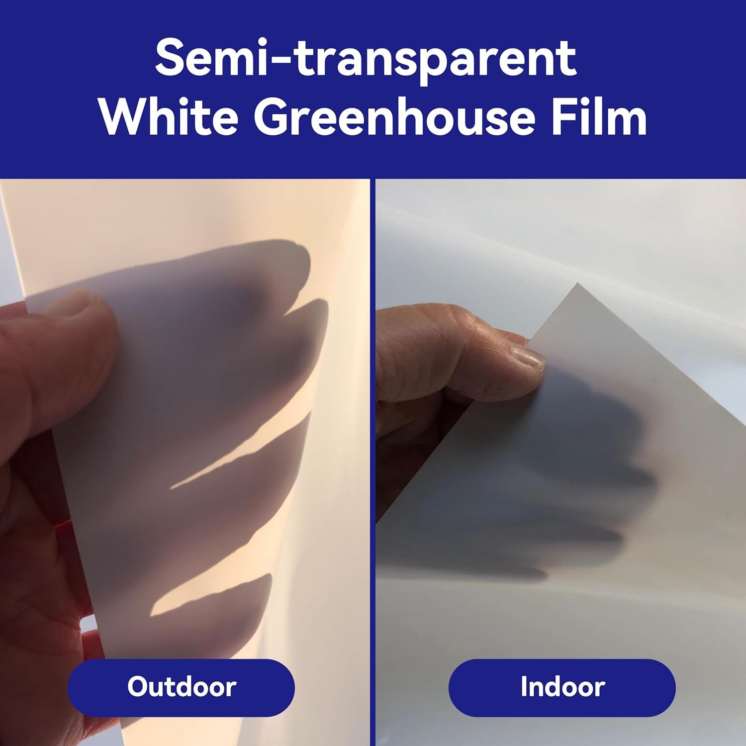 20X25FT White Greenhouse Plastic Film Clear Polyethylene Film 6 mil Anti-UV