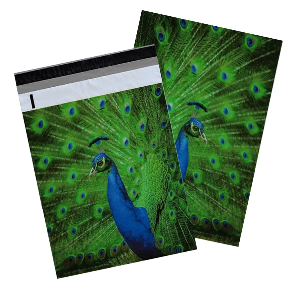 10×13″ Peacock and Parrots Combo Pack, Quality Bird Designer Mailer Shipping Bag