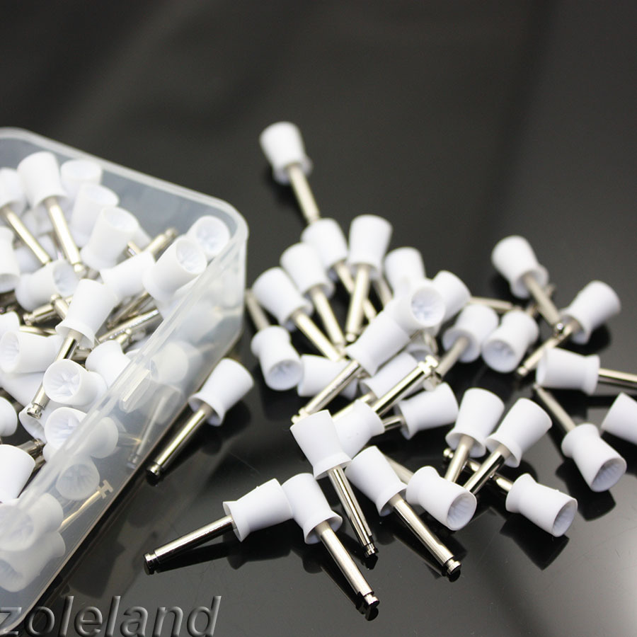 500 PCS Dental Latch Polisher Type Polishing Prophy Cup Tooth Bowl White Brushes