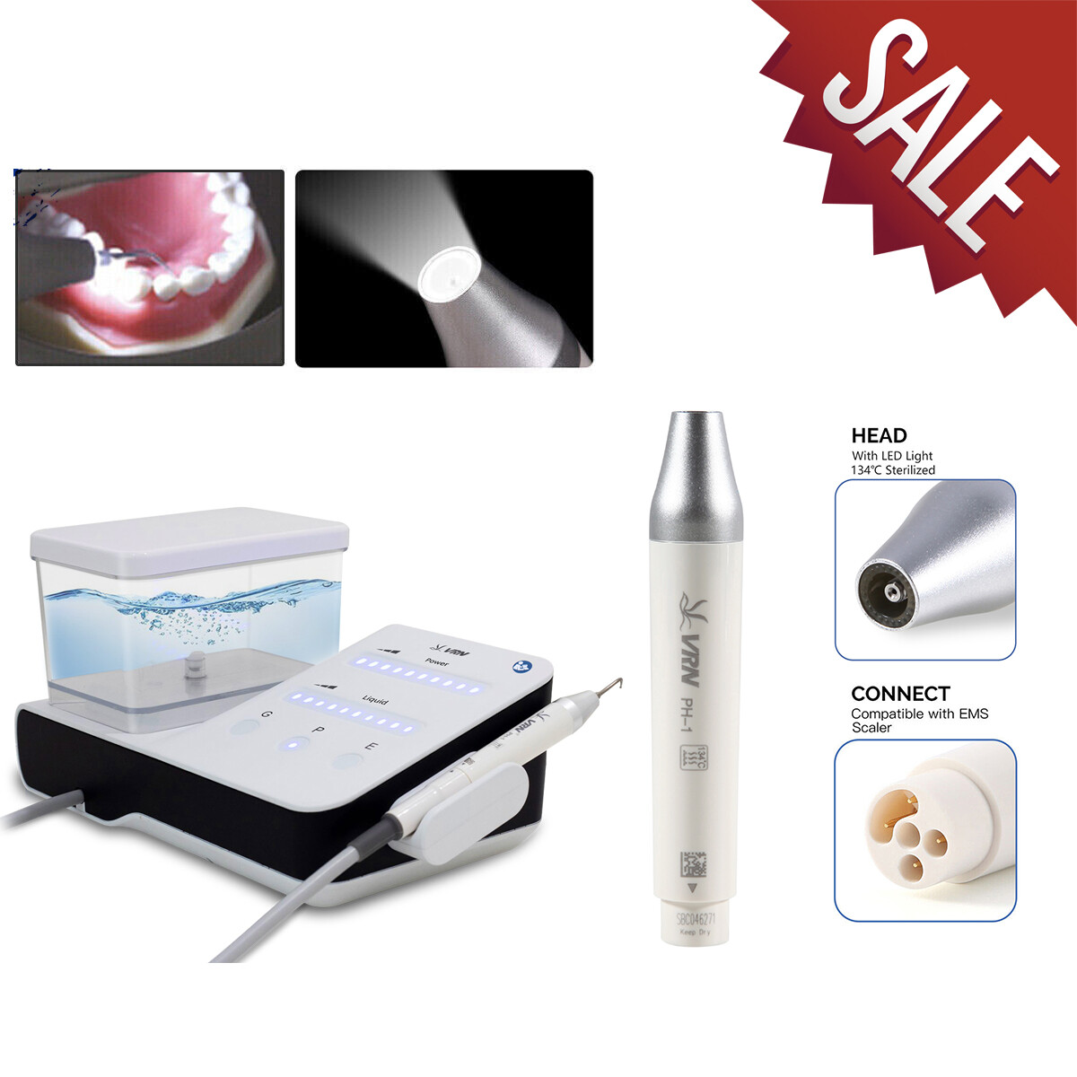 Dental Ultrasonic Piezo Scaler Bottles For EMS Woodpecker/ 1-5Pcs LED Handpiece