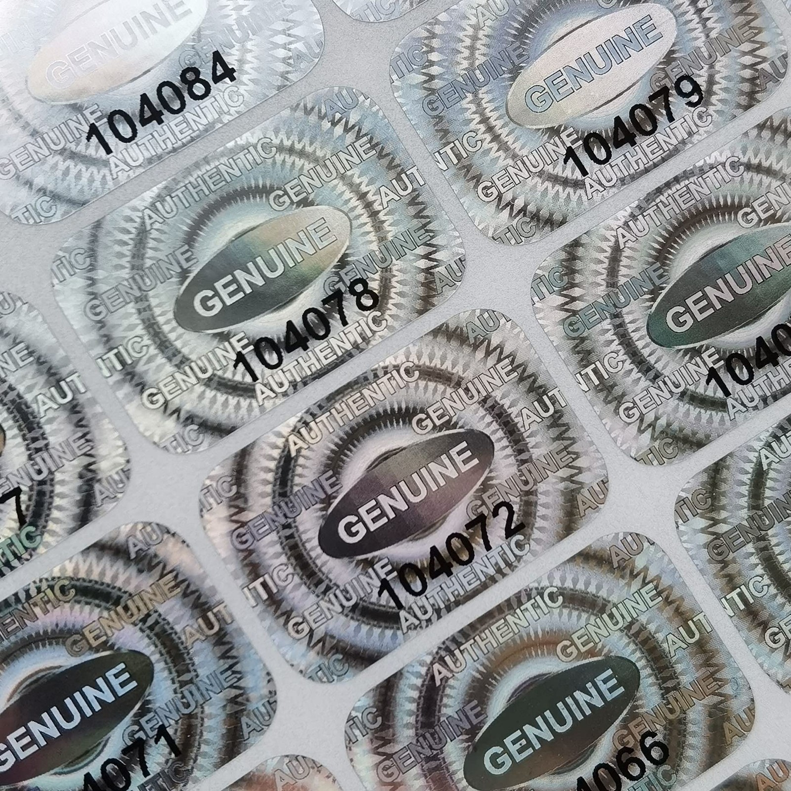 500 PCS Tamper Proof Hologram Stickers Silver Void Warranty Labels