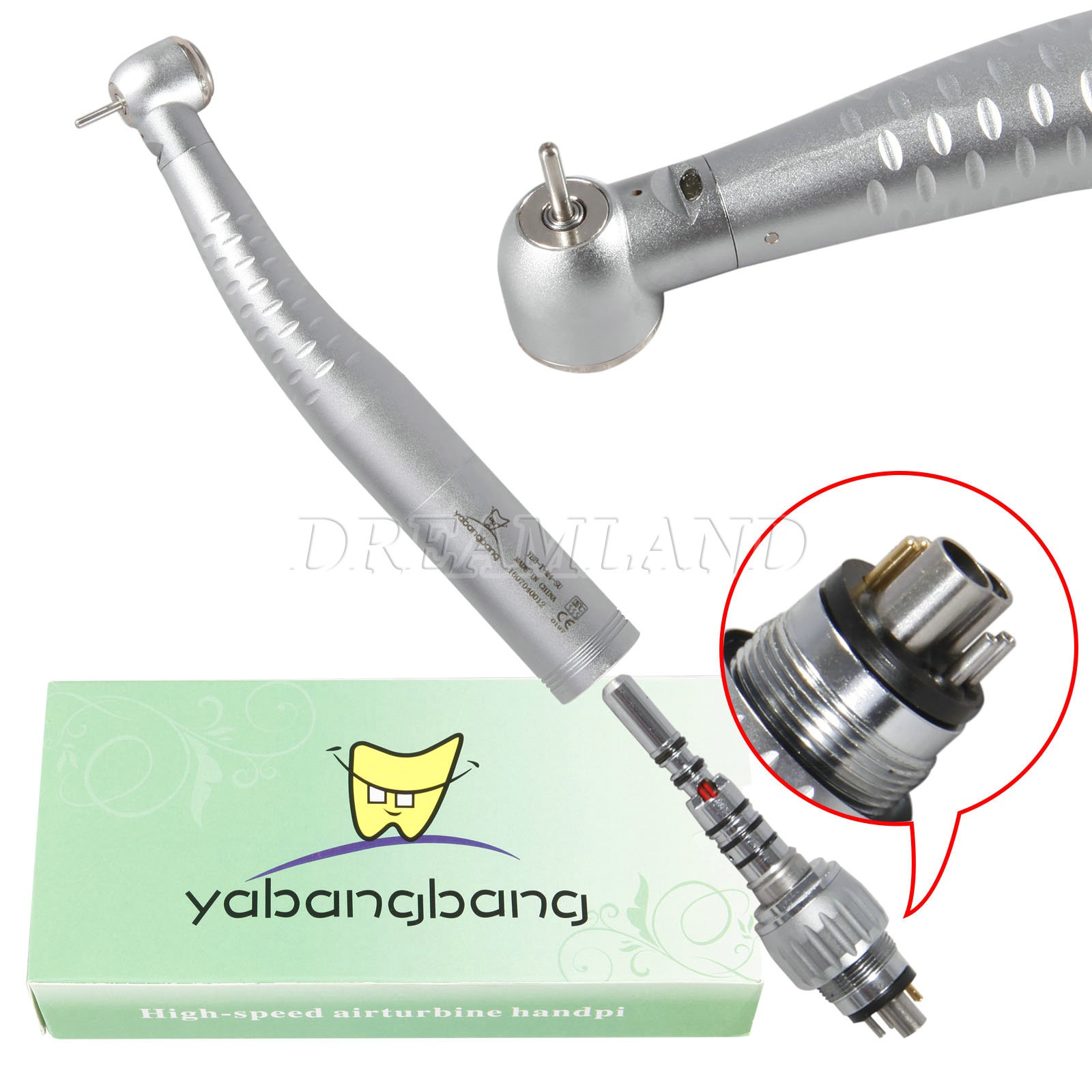 Dental Fiber Optic High Speed Turbine Handpiece w/ KAVO type Multiflex Coupler