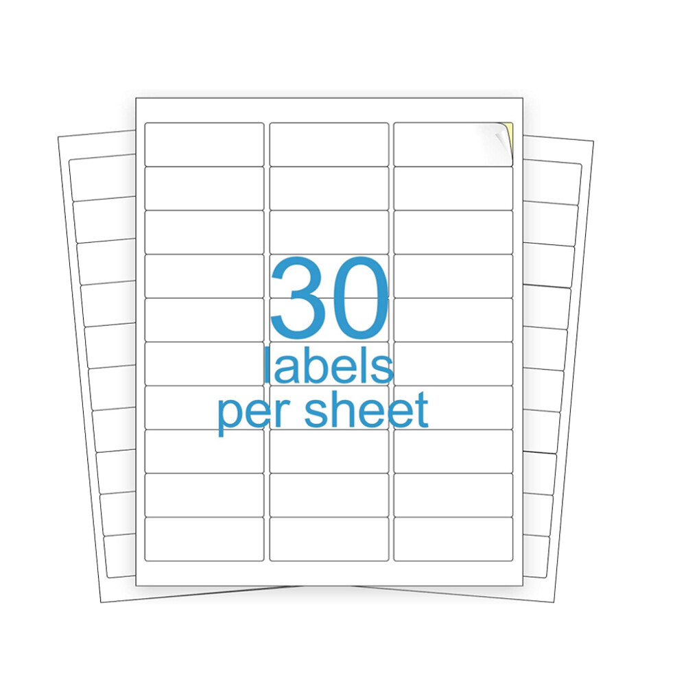 1 x 2 5/8 60000 Address Blank Shipping Adhesive Labels Compatible 2.625 x 1 30UP