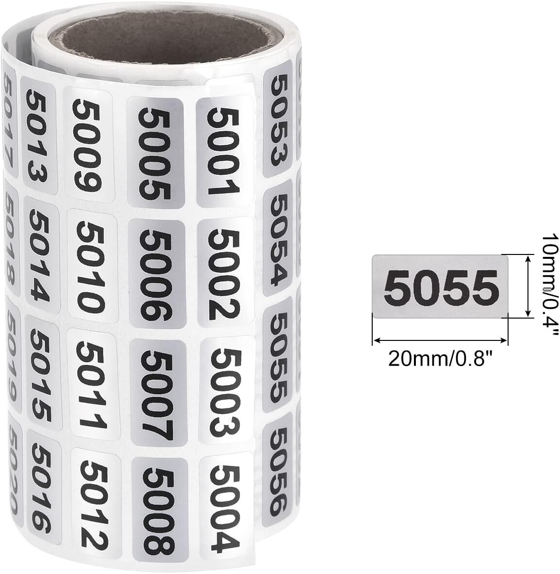 1-10000 Self Adhesive Consecutive Number Inventory Labels Stickers Waterproof