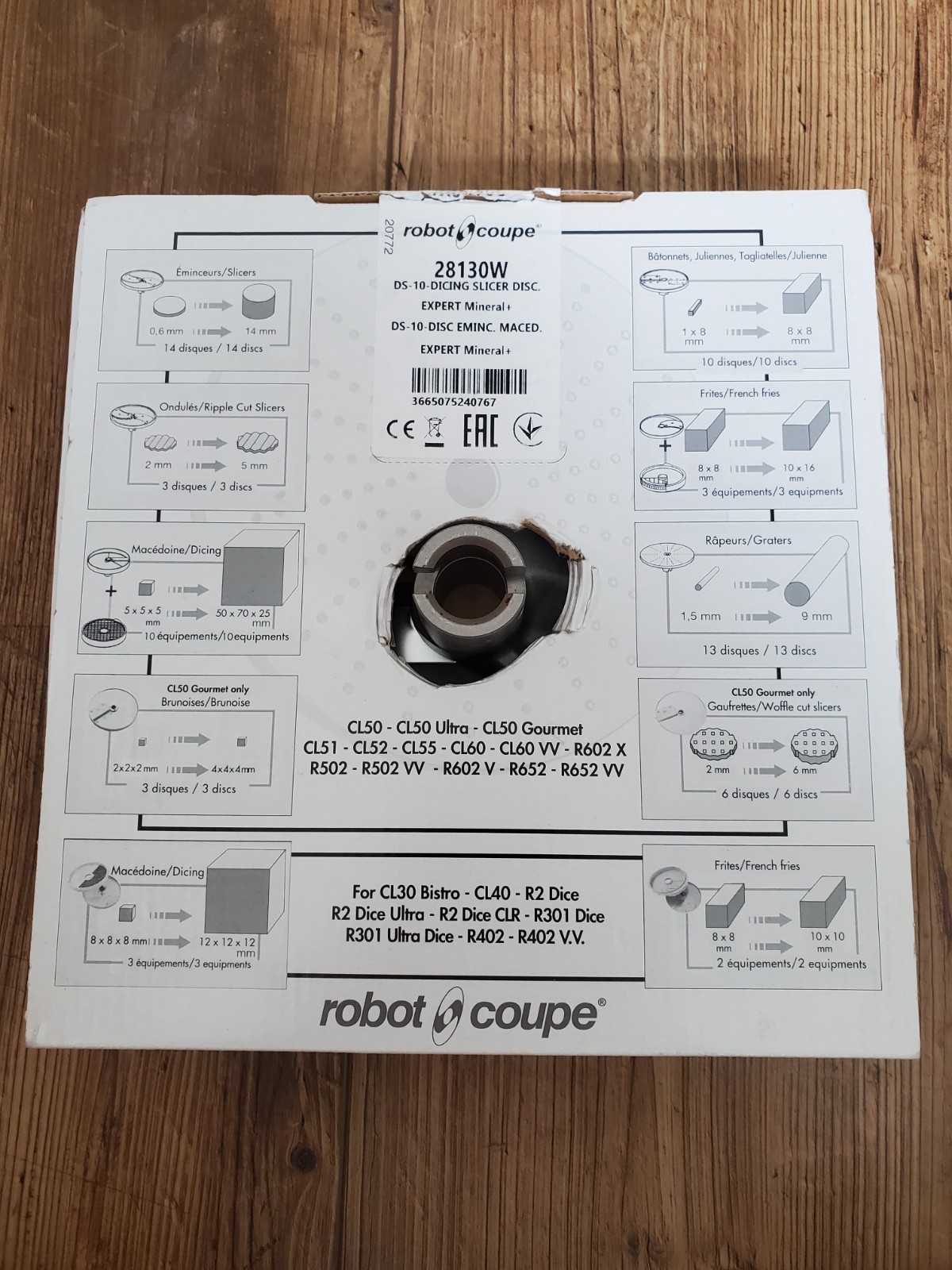 Genuine Robot Coupe Dicing Slicer Disc 10mm x 10mm (3/8” x 3/8”) – 28130W