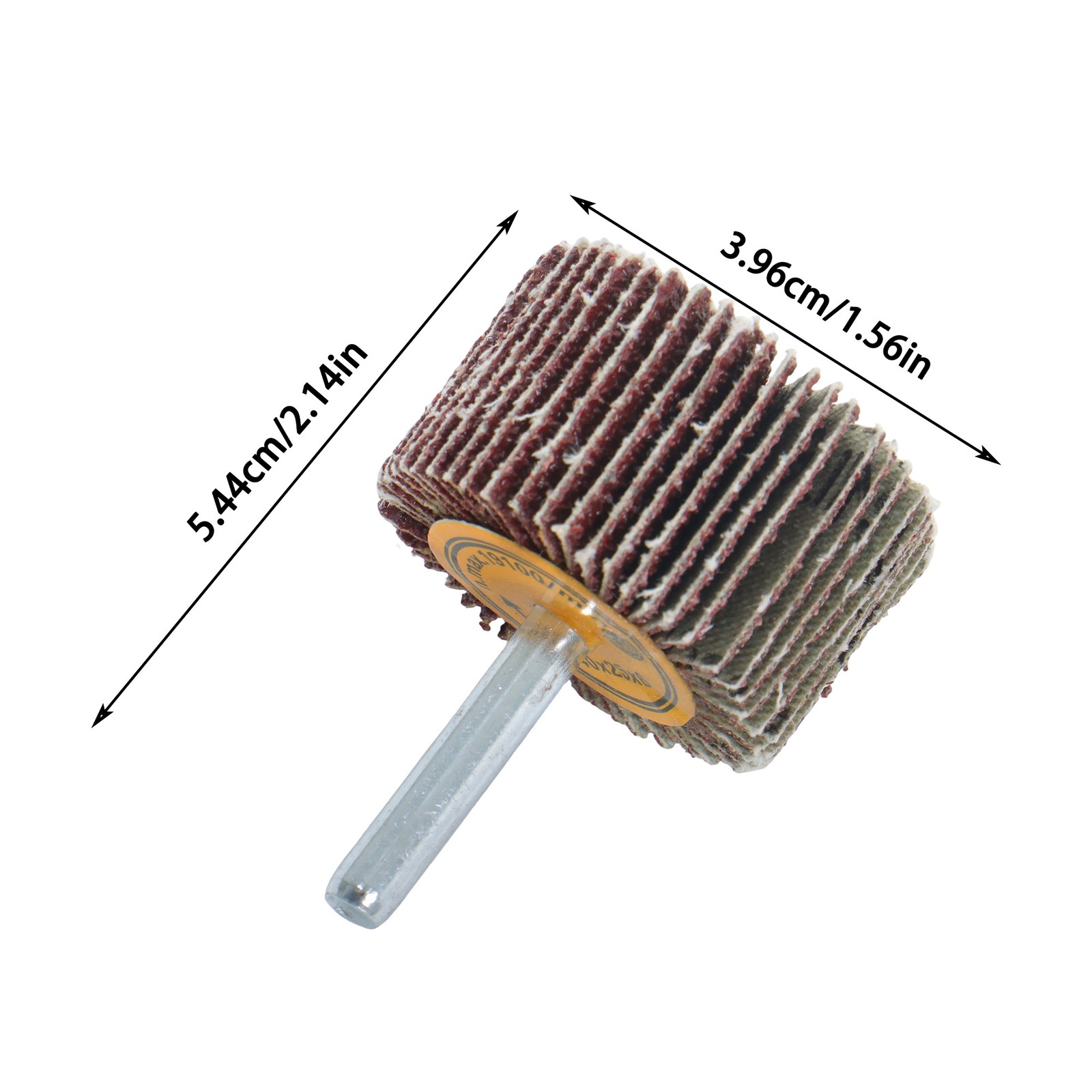 Aluminum Oxide Shank Mounted Flap Wheels, 1-1/2″ x 1″ x 1/4″, 60 Grit – 5 Pack