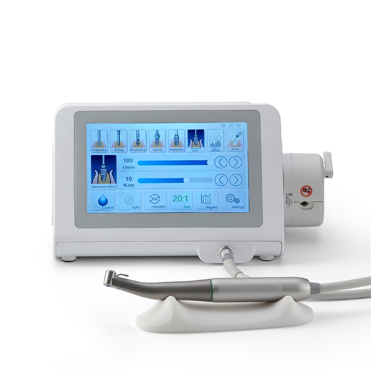 AZDENT Dental Surgical Implant System Motor Touch Screen+20:1 LED Handpiece