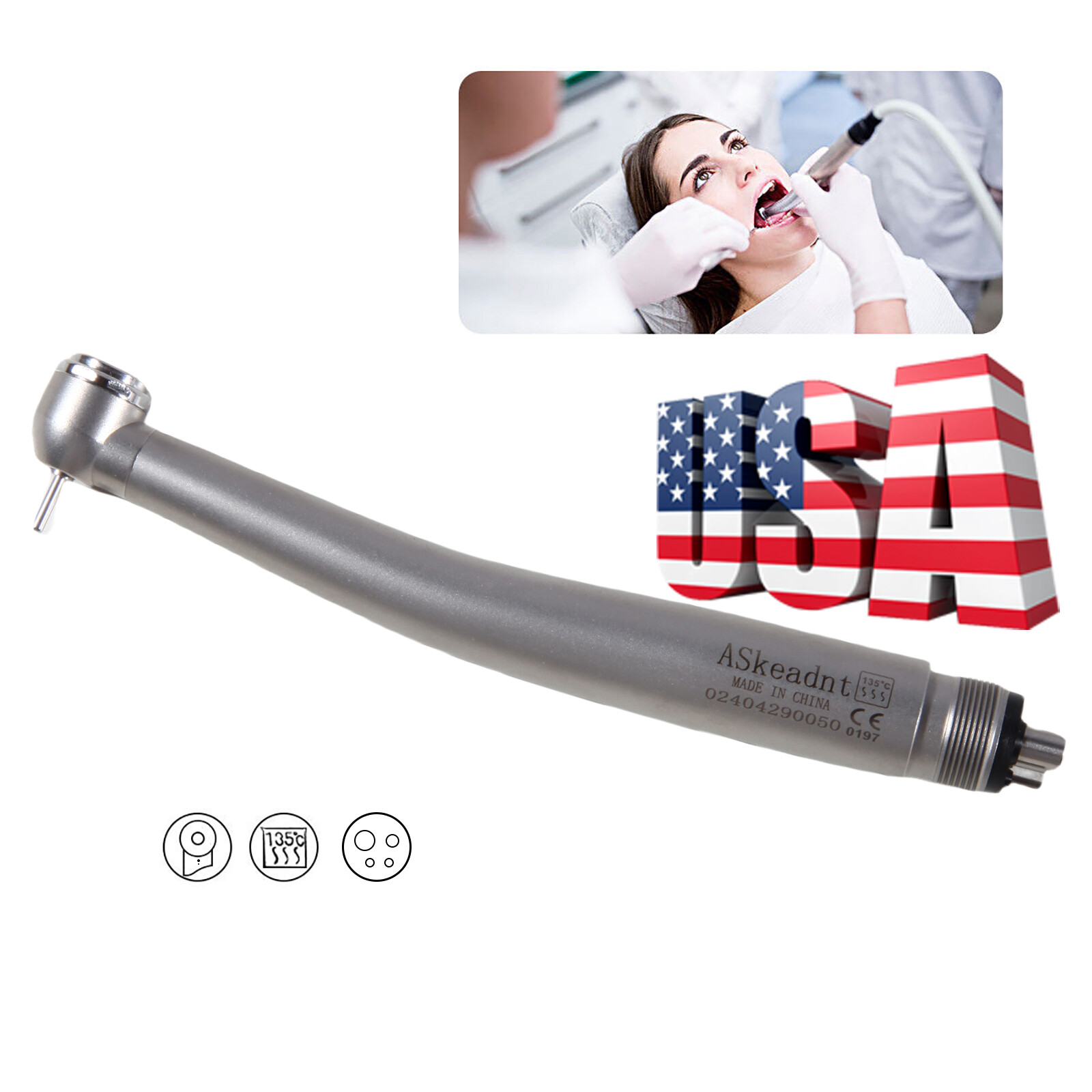 NSK Style Pana-Max Dental High Speed Turbine Handpiece 4 Hole Midwest 4 holes