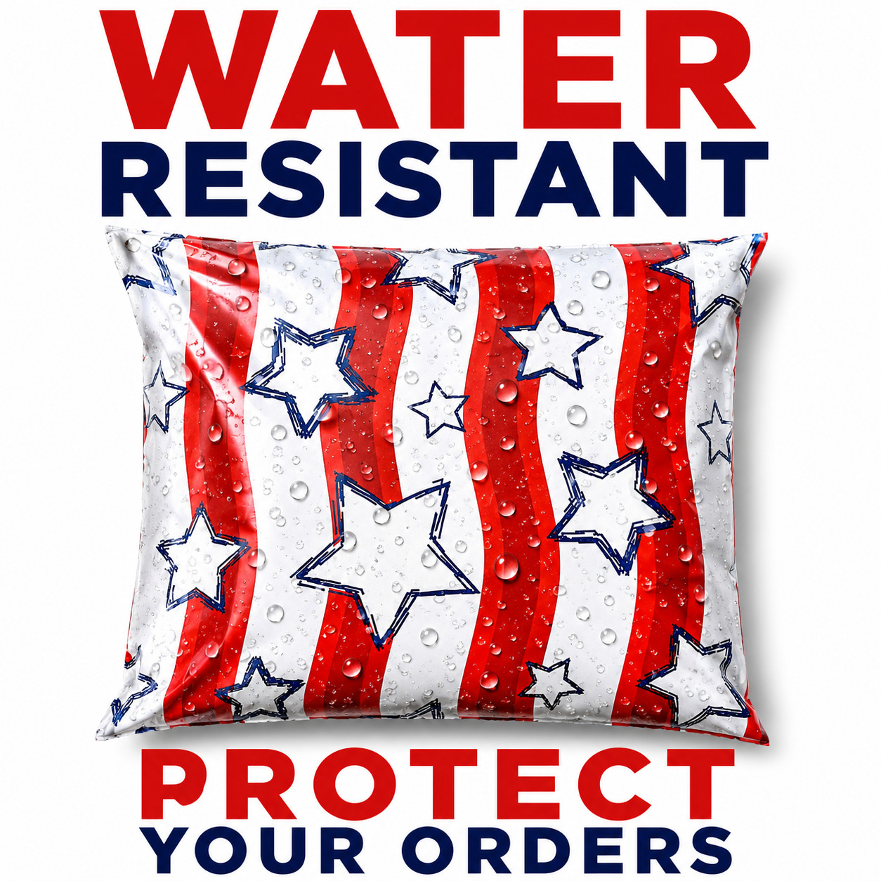 10×13 Stars and Stripes Designer Poly Mailers Boutique Shipping Bags