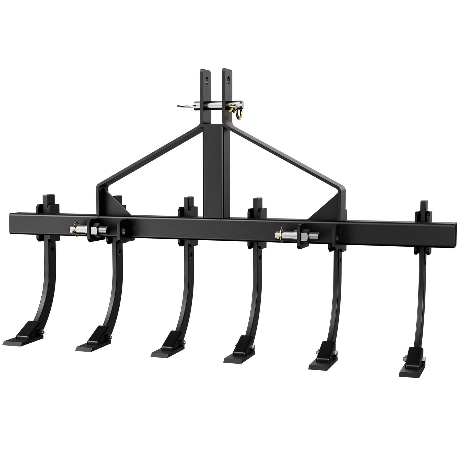 Detachable Scarifier Cultivator W/ 6 Shank & Mount Brackets for CAT-0 & Cat 1