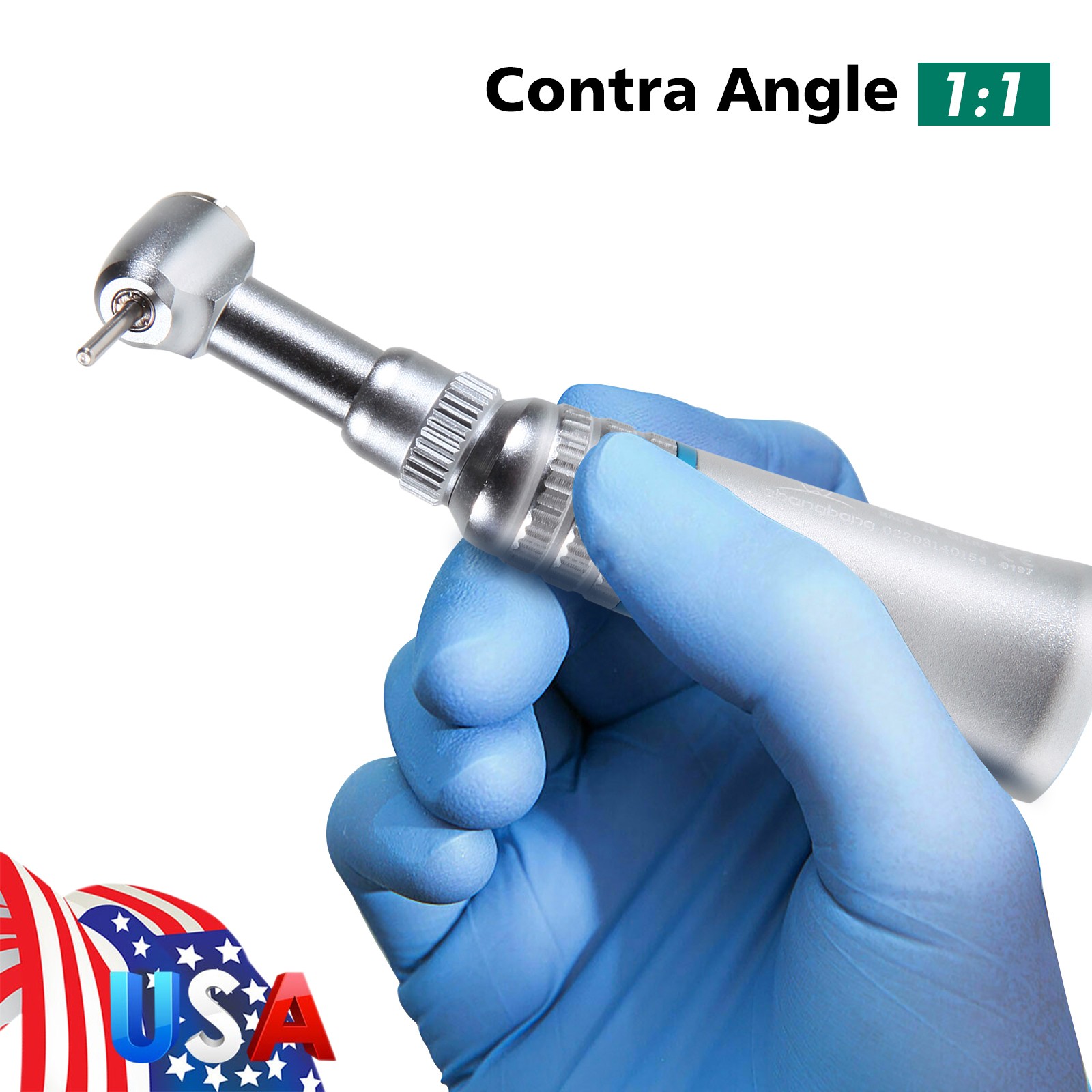 NSK Style Dental Low Speed Contra Angle Handpiece Push Button Fit FG1.6MM Burs