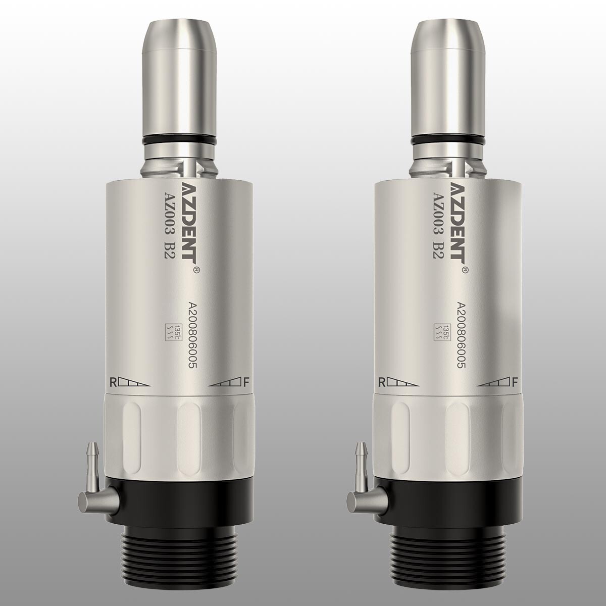 AZDENT Dental 1:1 Direct Drive Low Speed Air Motor Turbine Handpiece 2 Holes