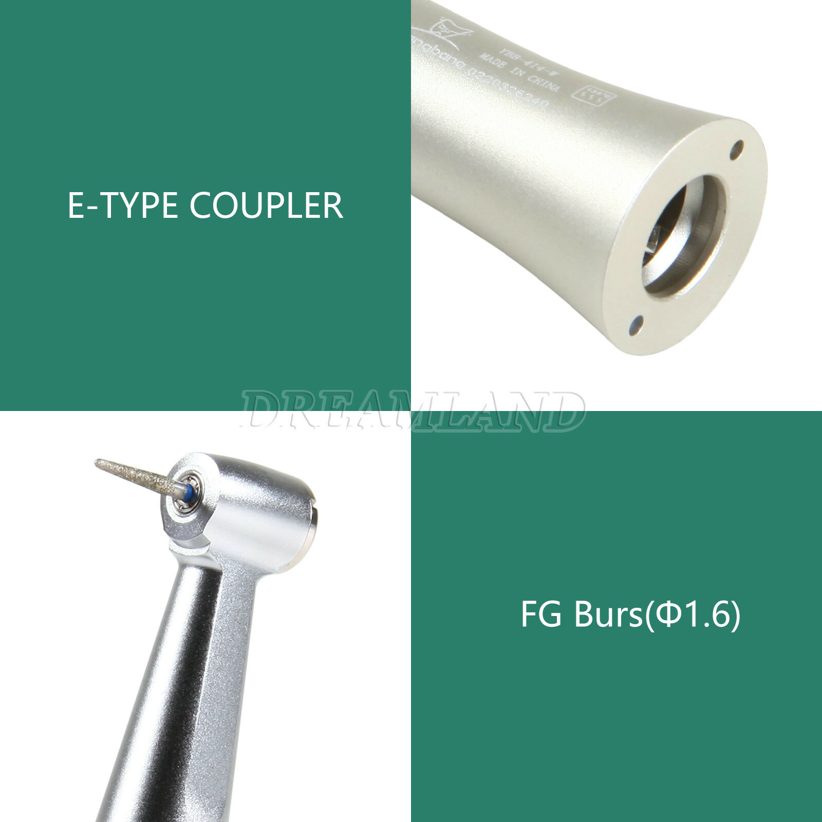 NSK Style Dental Low Speed Contra Angle Handpiece Push Fit FG 1.6mm Burs SD