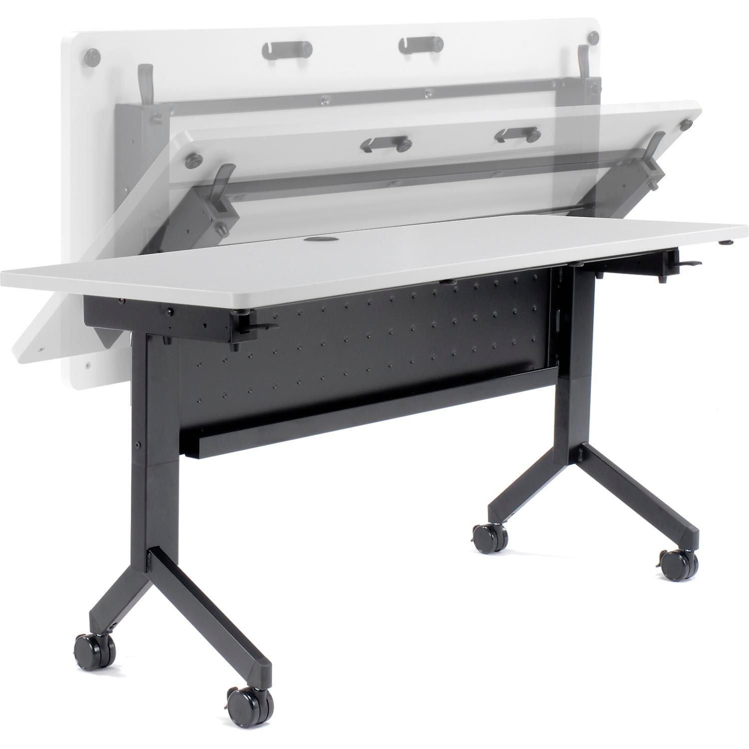 Global Industrial Flip-Top Training Table 60″ x 24″ Gray